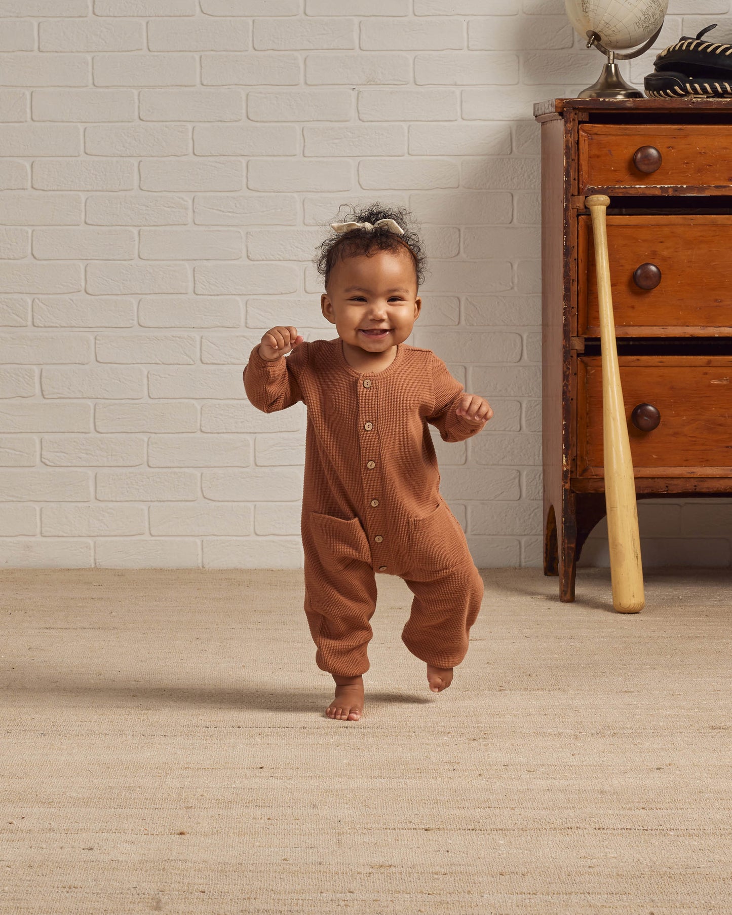 Rylee & Cru Long Sleeve Jumpsuit, Spice