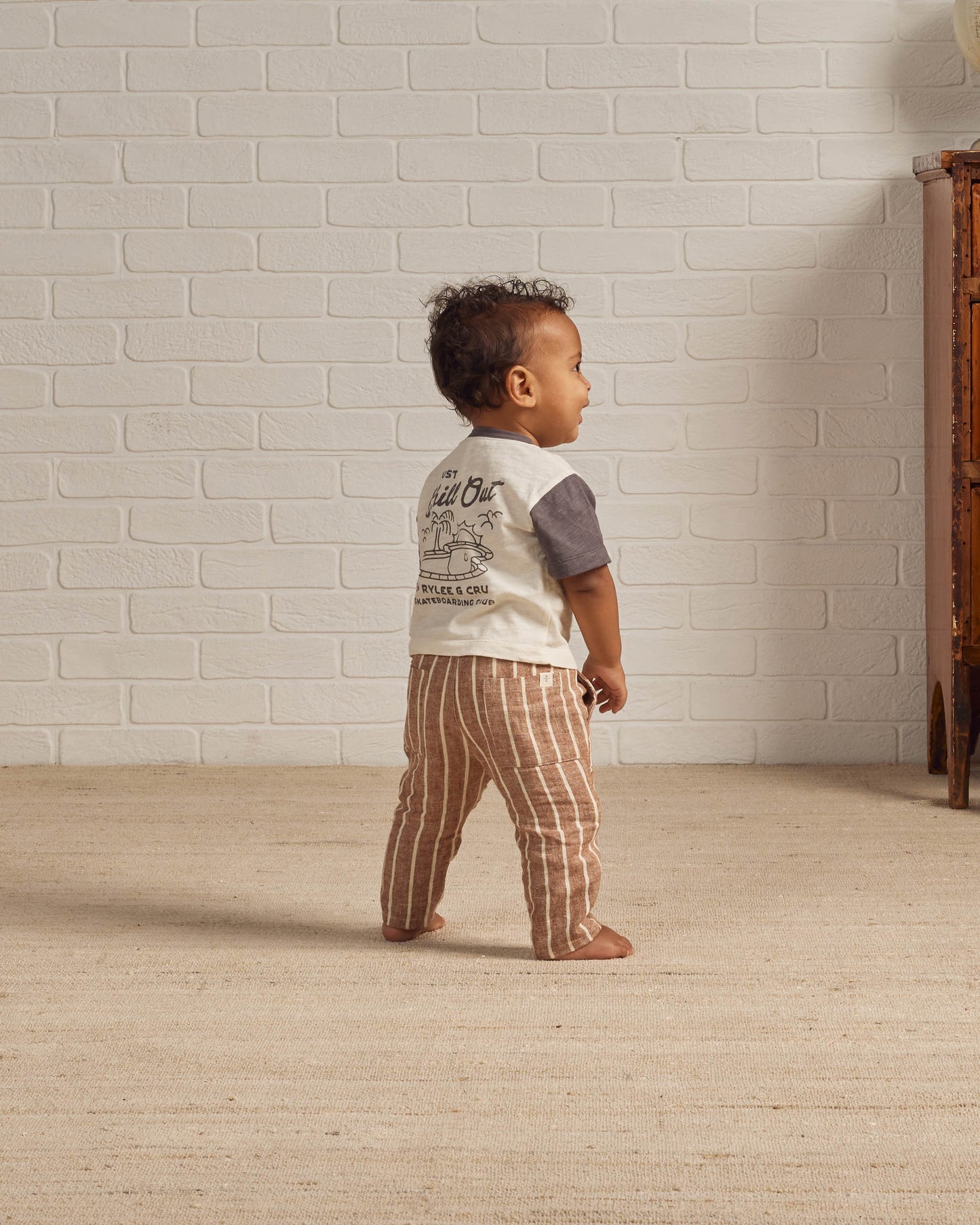 Rylee & Cru Otis Pant, Cedar Pinstripe