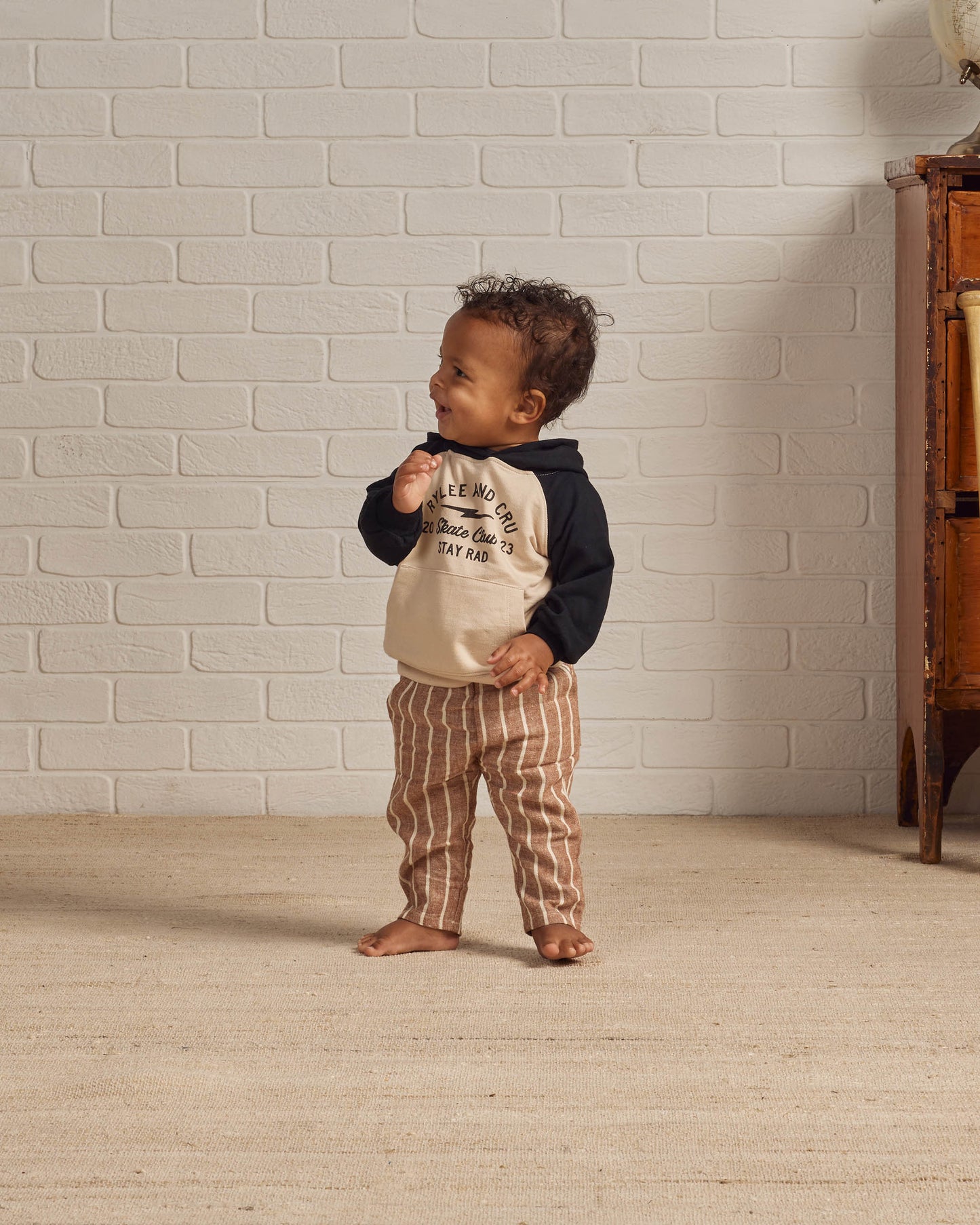 Rylee & Cru Otis Pant, Cedar Pinstripe