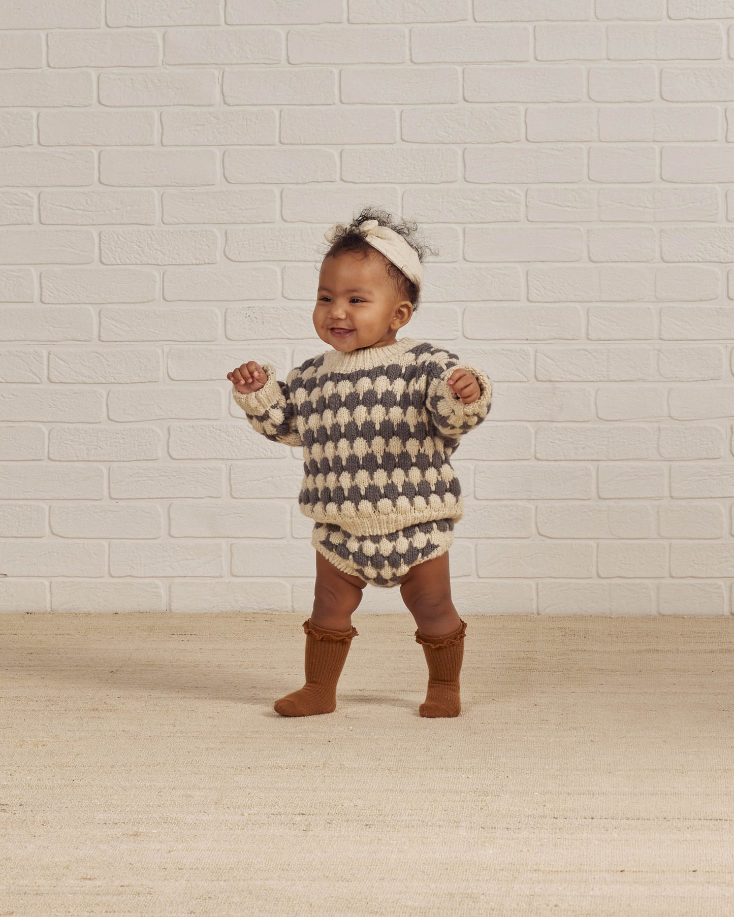 Rylee & Cru Relaxed Knit Sweater, Slate Stripe