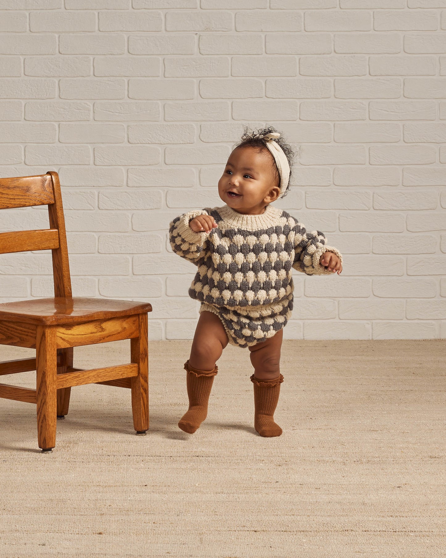 Rylee & Cru Relaxed Knit Sweater, Slate Stripe