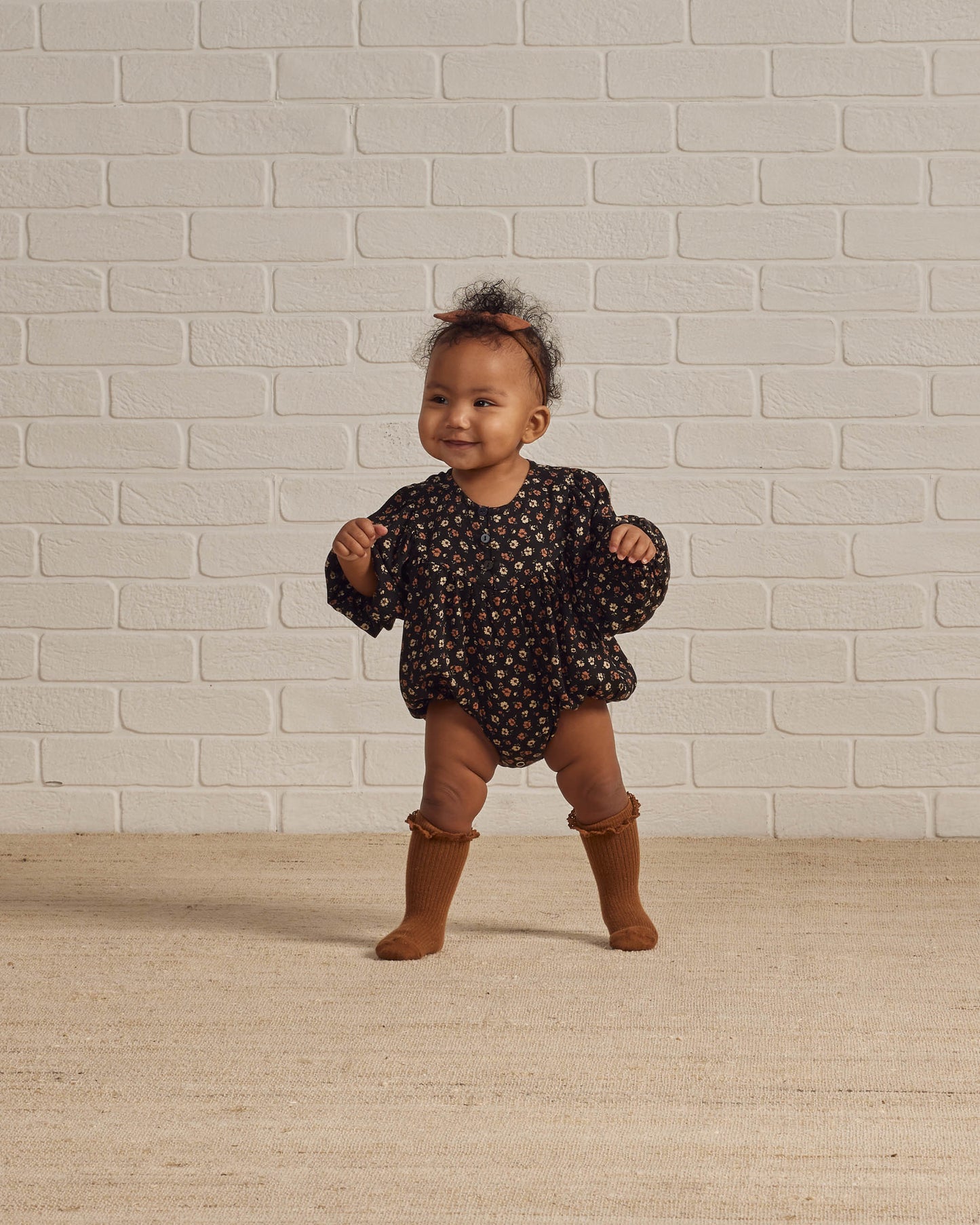 Rylee & Cru Gwen Romper, Dark Floral