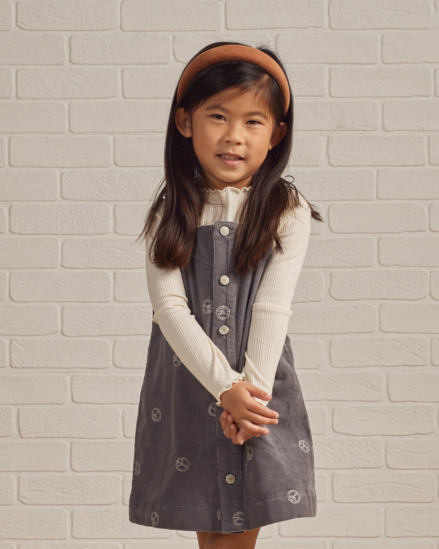 Rylee & Cru Button Jumper, Peace Embroidery