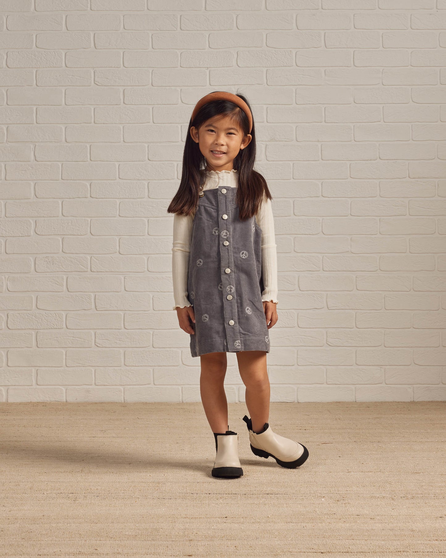 Rylee & Cru Button Jumper, Peace Embroidery