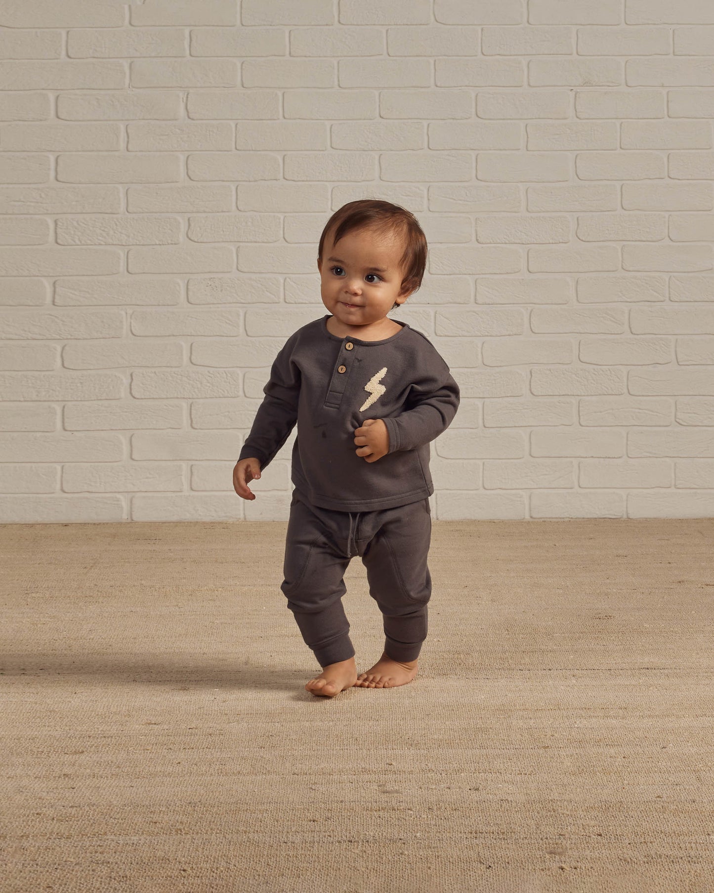 Rylee & Cru Henley Sweatshirt, Bolt