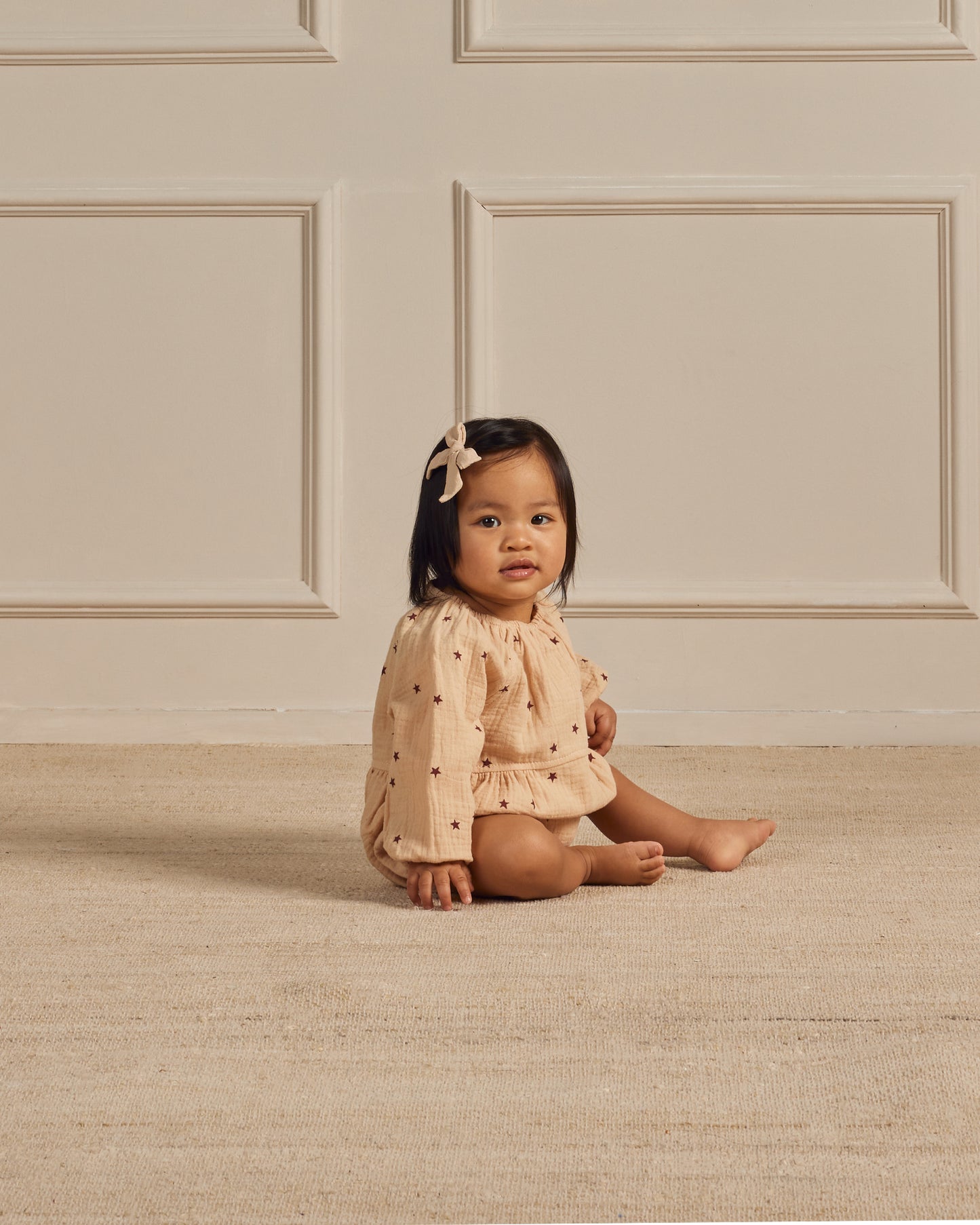 Rylee & Cru Long Sleeve Bubble Romper, Stars
