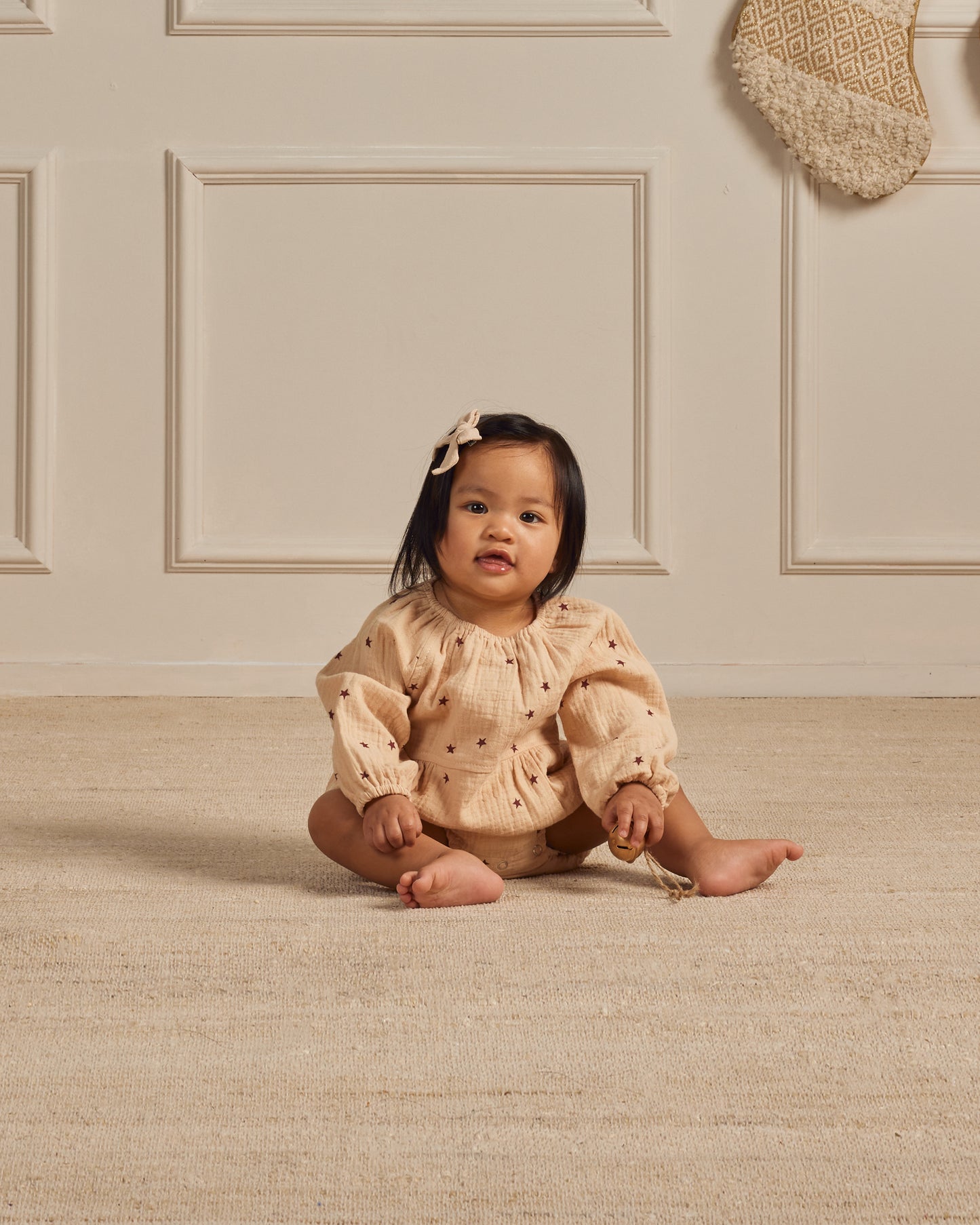 Rylee & Cru Long Sleeve Bubble Romper, Stars