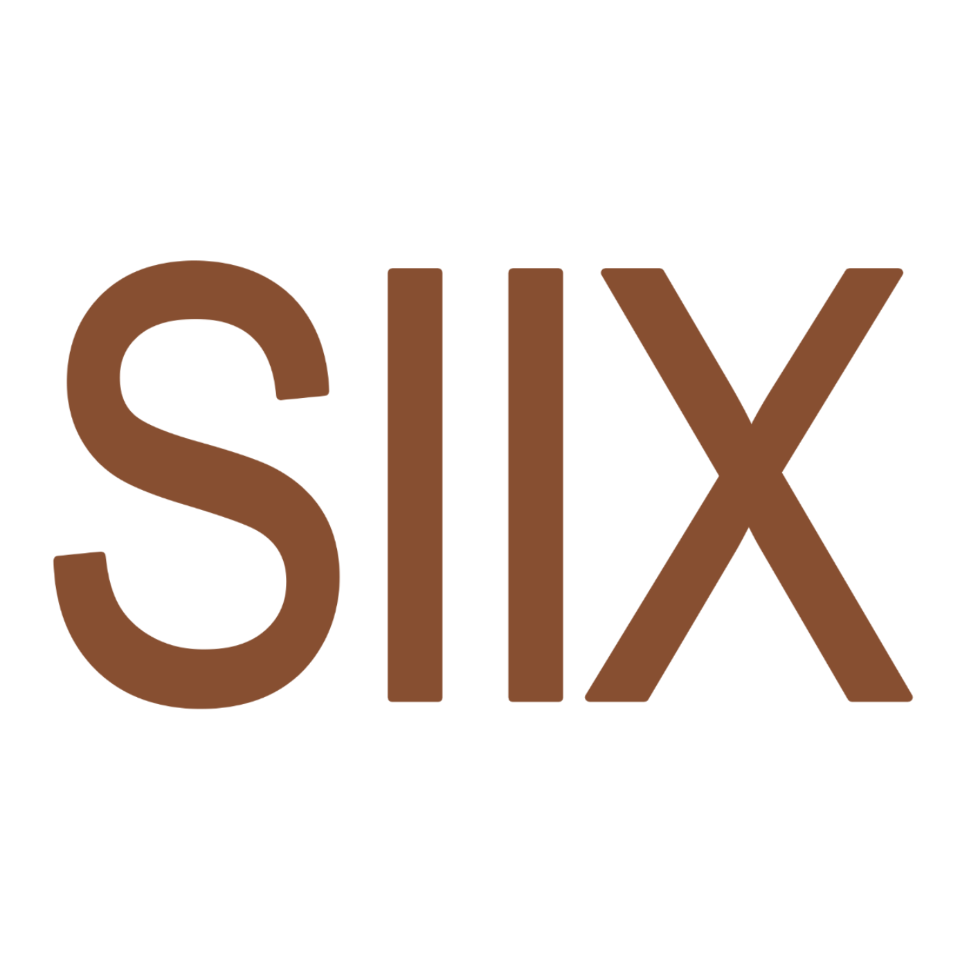 Logo featuring the text "SIIX" in a modern brown font.