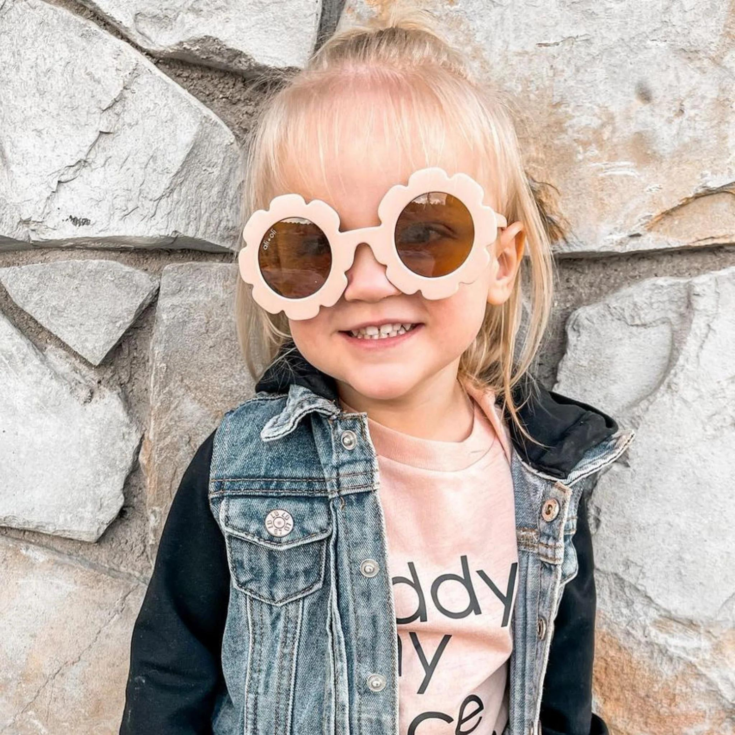 Flower Sunglasses for Kids, Pink
