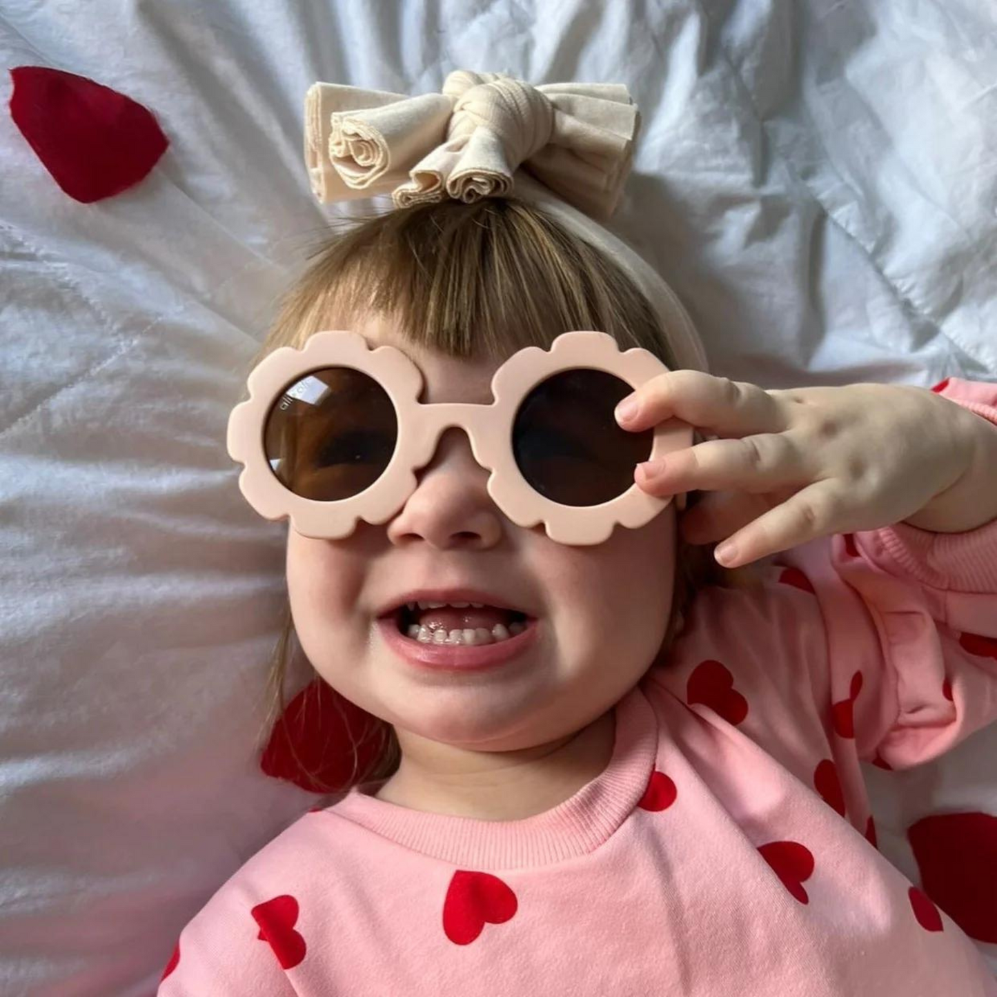 Flower Sunglasses for Kids, Pink