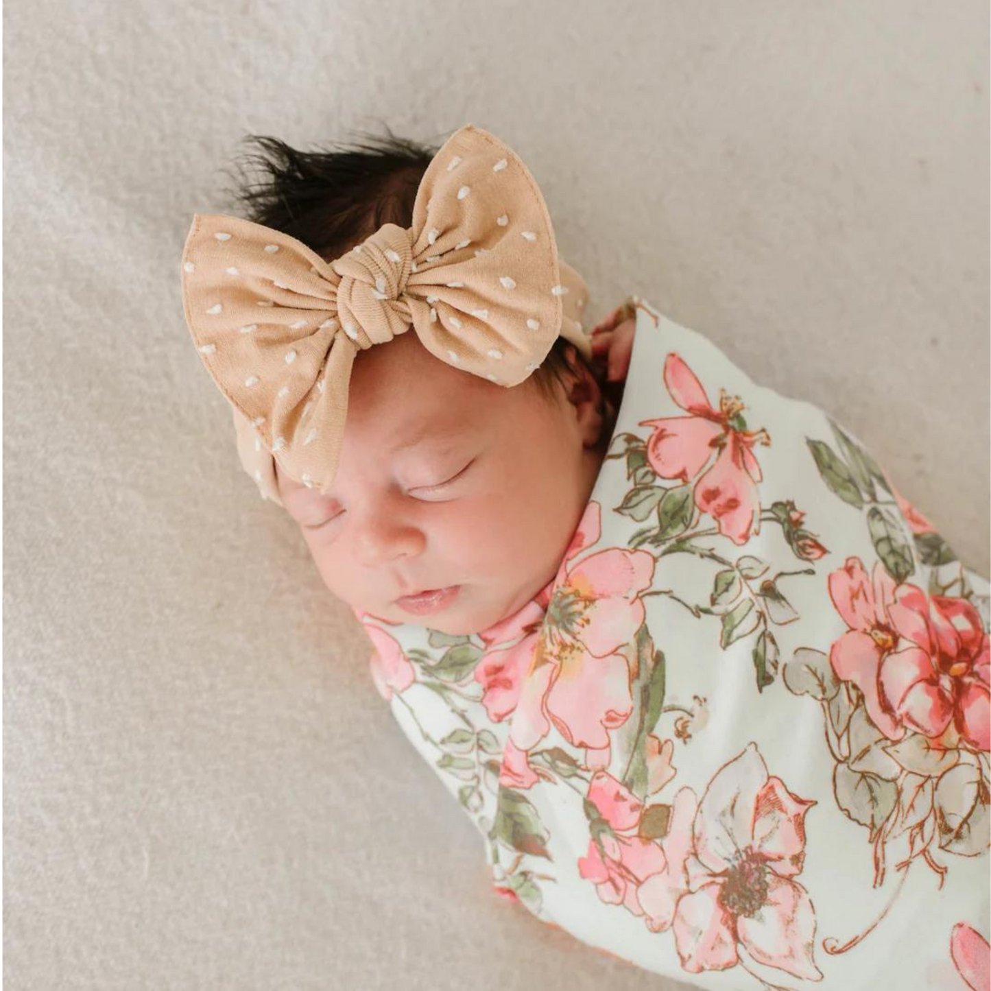 Knot Bow, Shabby Blush Dot