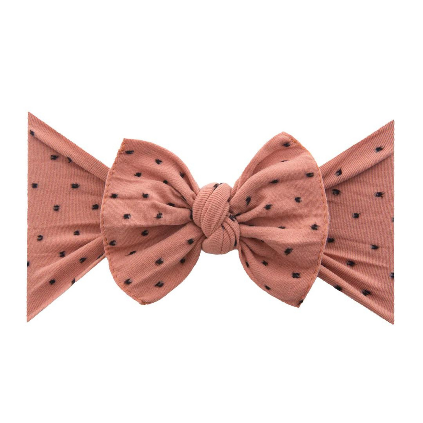 Knot Bow, Shabby Putty w/ Black Dots