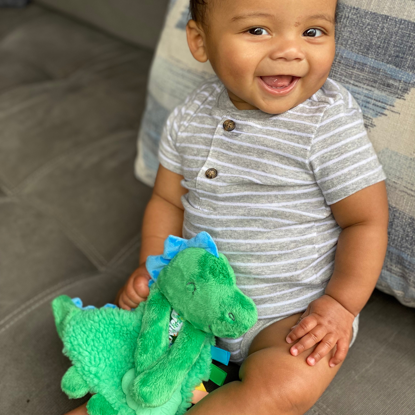 Itzy Lovey™ Plush Teether Toy, Dino