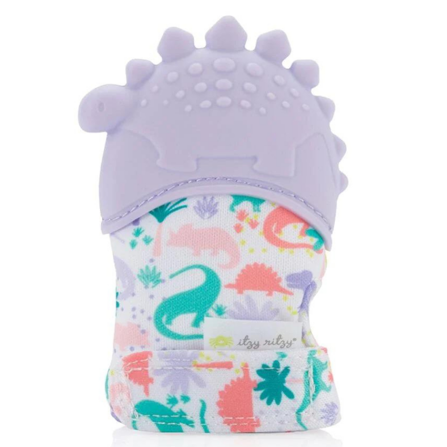 Teething Mitt, Lilac Dino