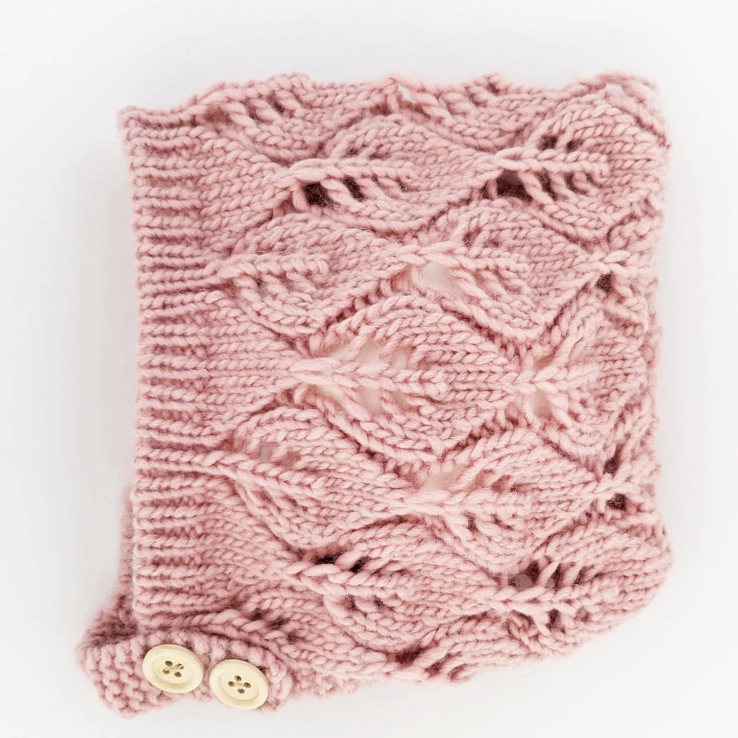Leaf Lace Bonnet, Rosy