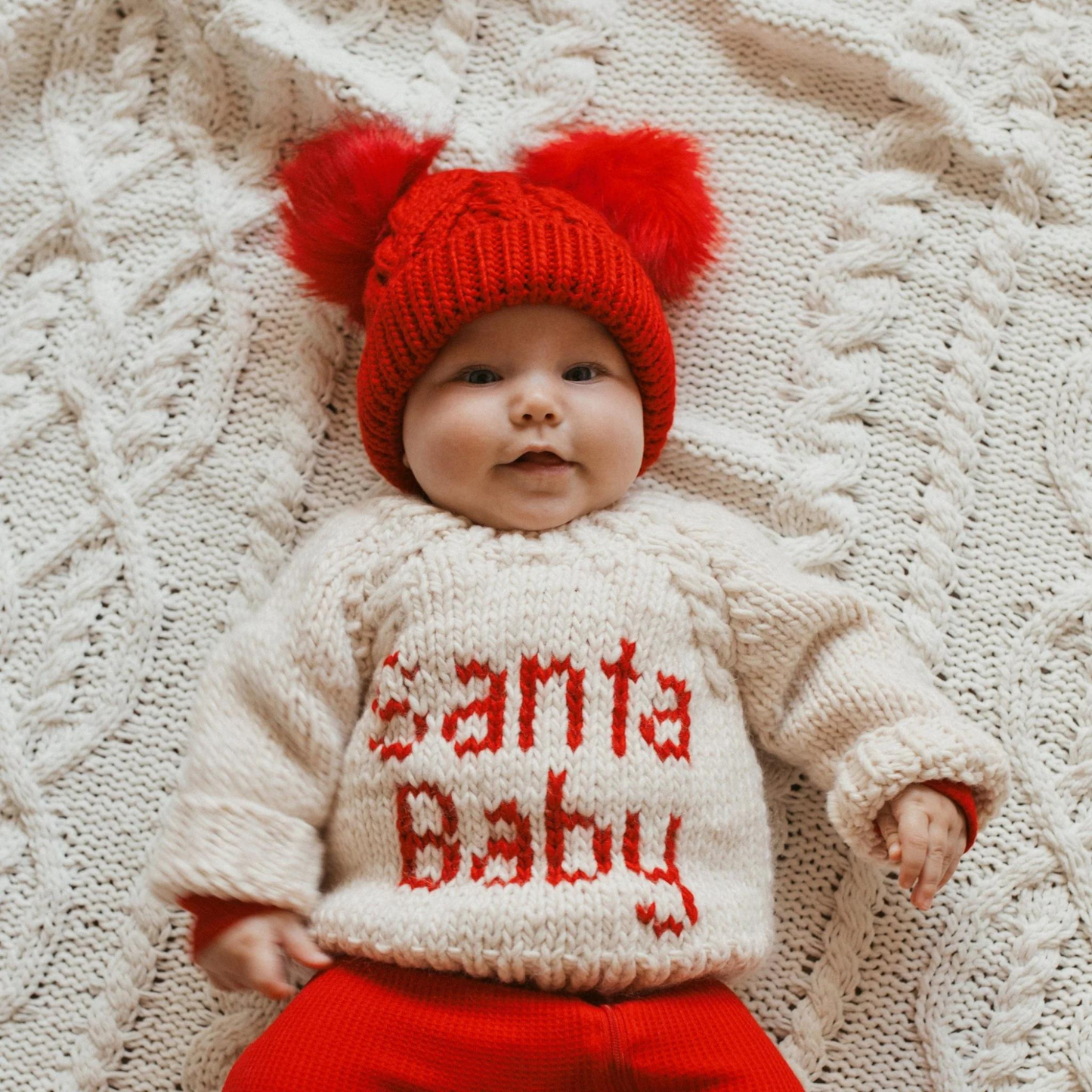 Santa Baby Crew Neck Knit Sweater