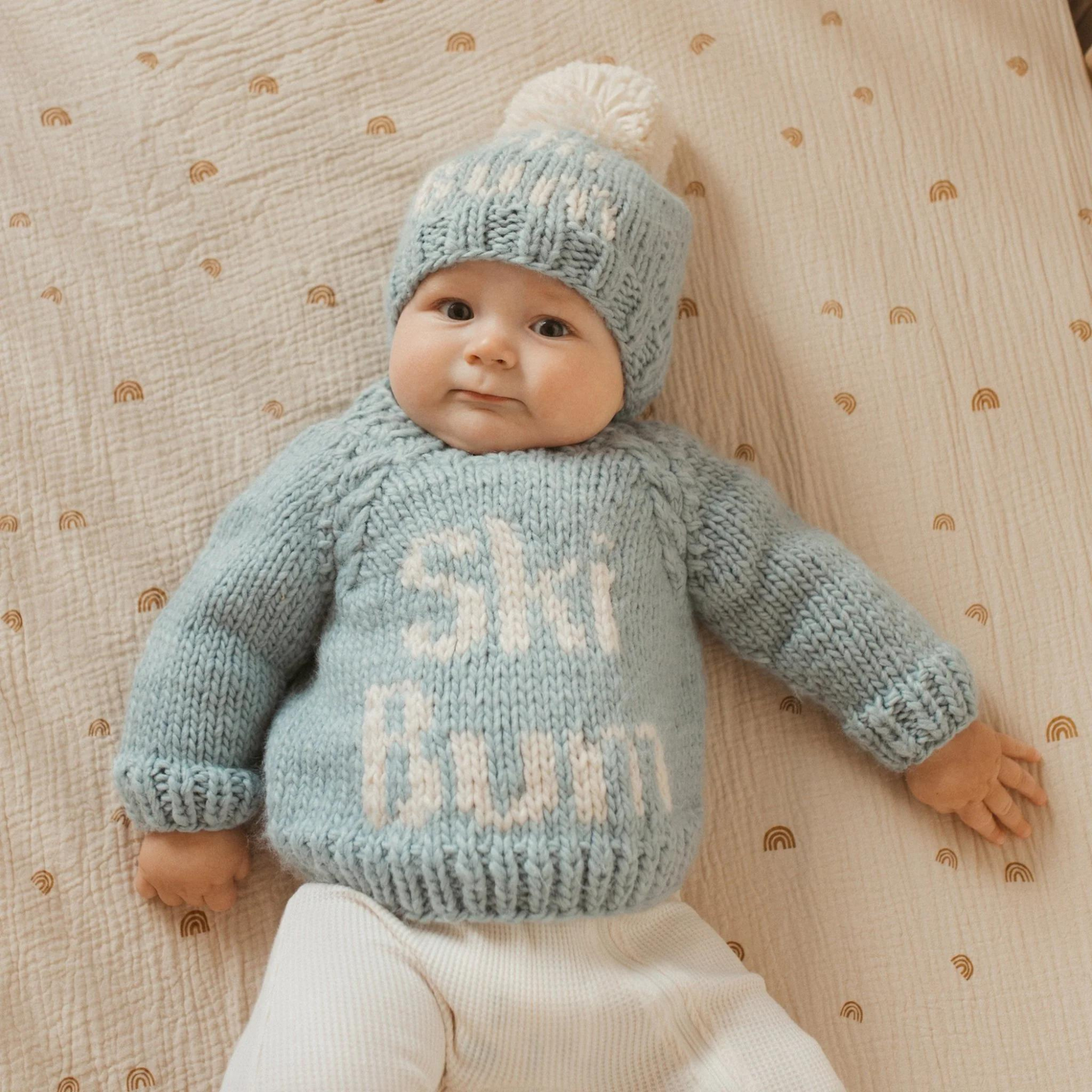Ski Bum Crew Neck Knit Sweater, Surf