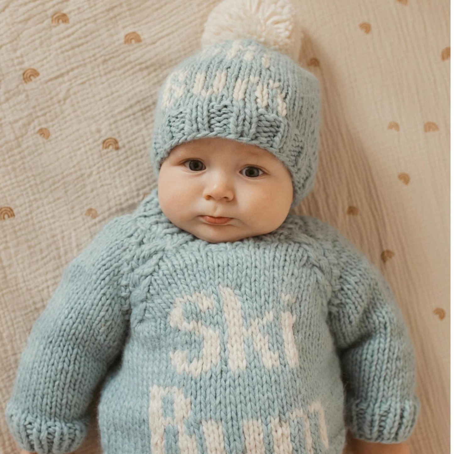 Ski Bum Crew Neck Knit Sweater, Surf