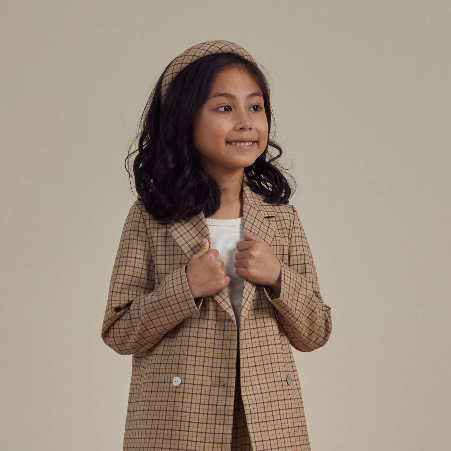 Rylee & Cru Padded Headband, Autumn Plaid