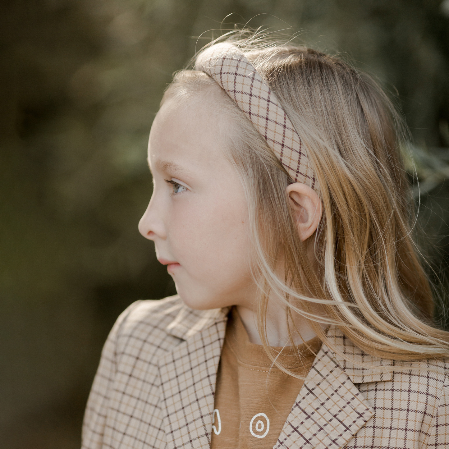 Rylee & Cru Padded Headband, Autumn Plaid