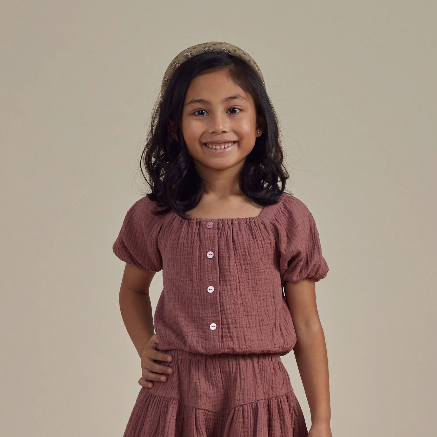 Rylee & Cru Padded Headband, Flower Block