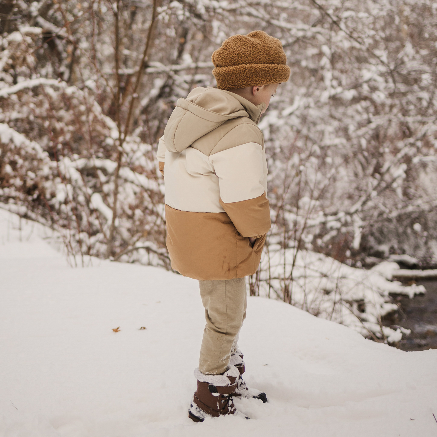 Rylee & Cru Puffer Jacket, Color Block