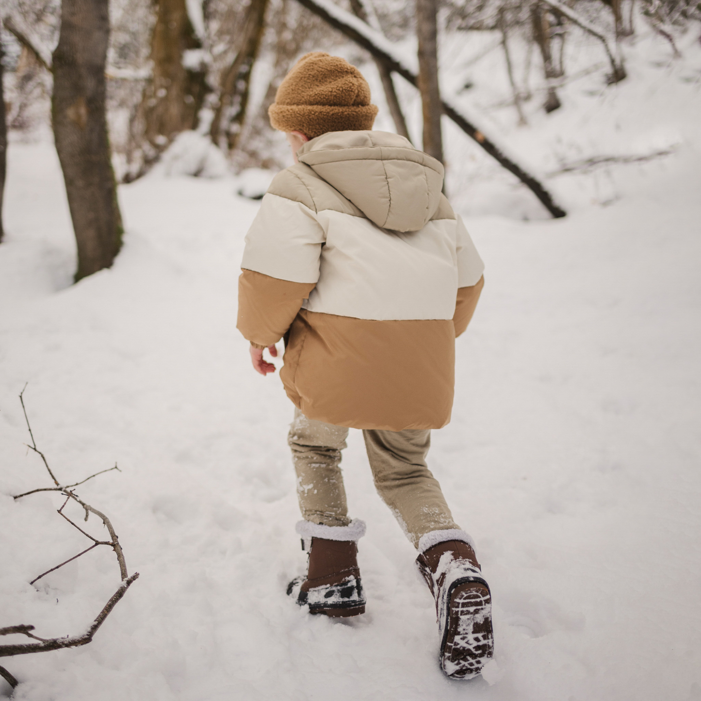 Rylee & Cru Puffer Jacket, Color Block