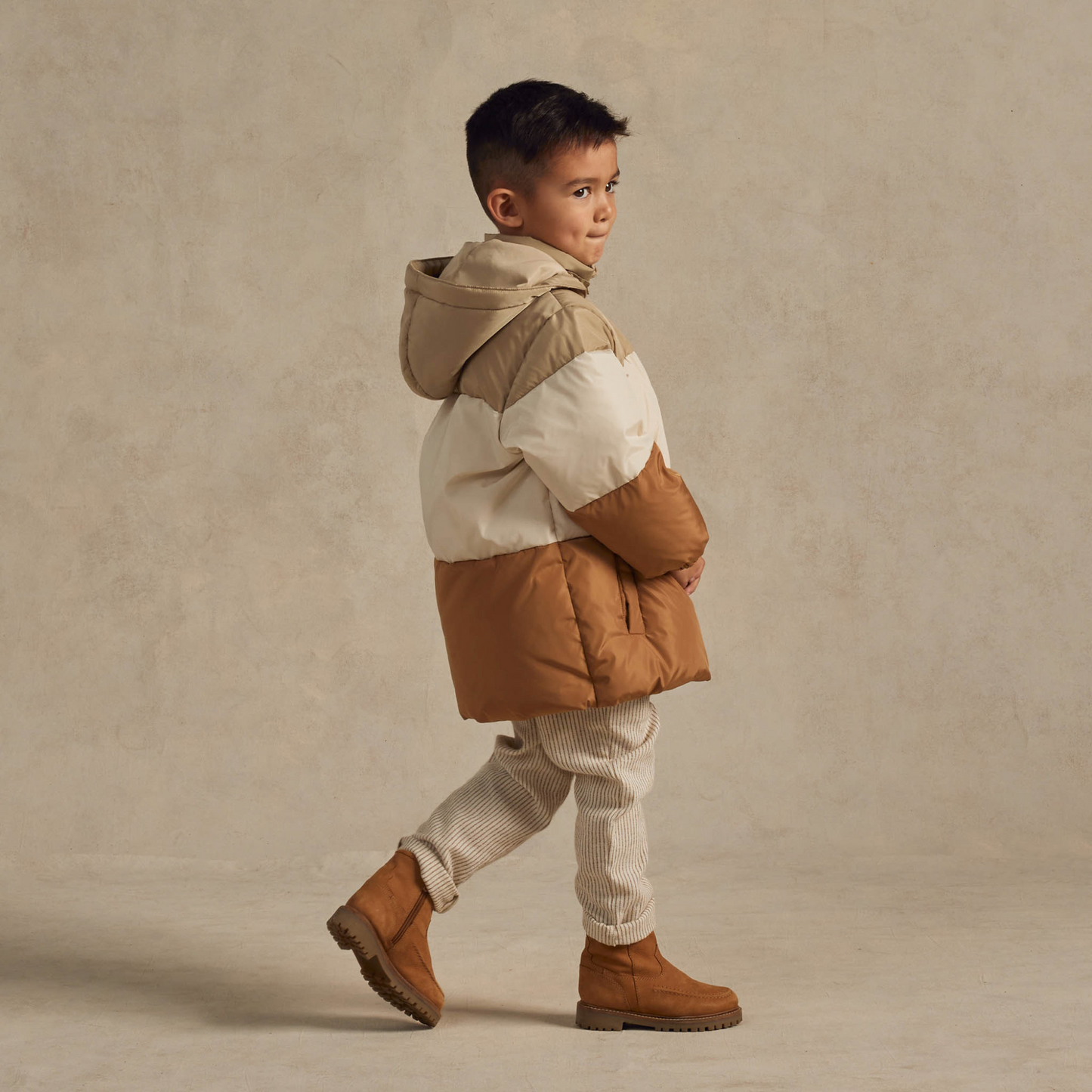 Rylee & Cru Puffer Jacket, Color Block