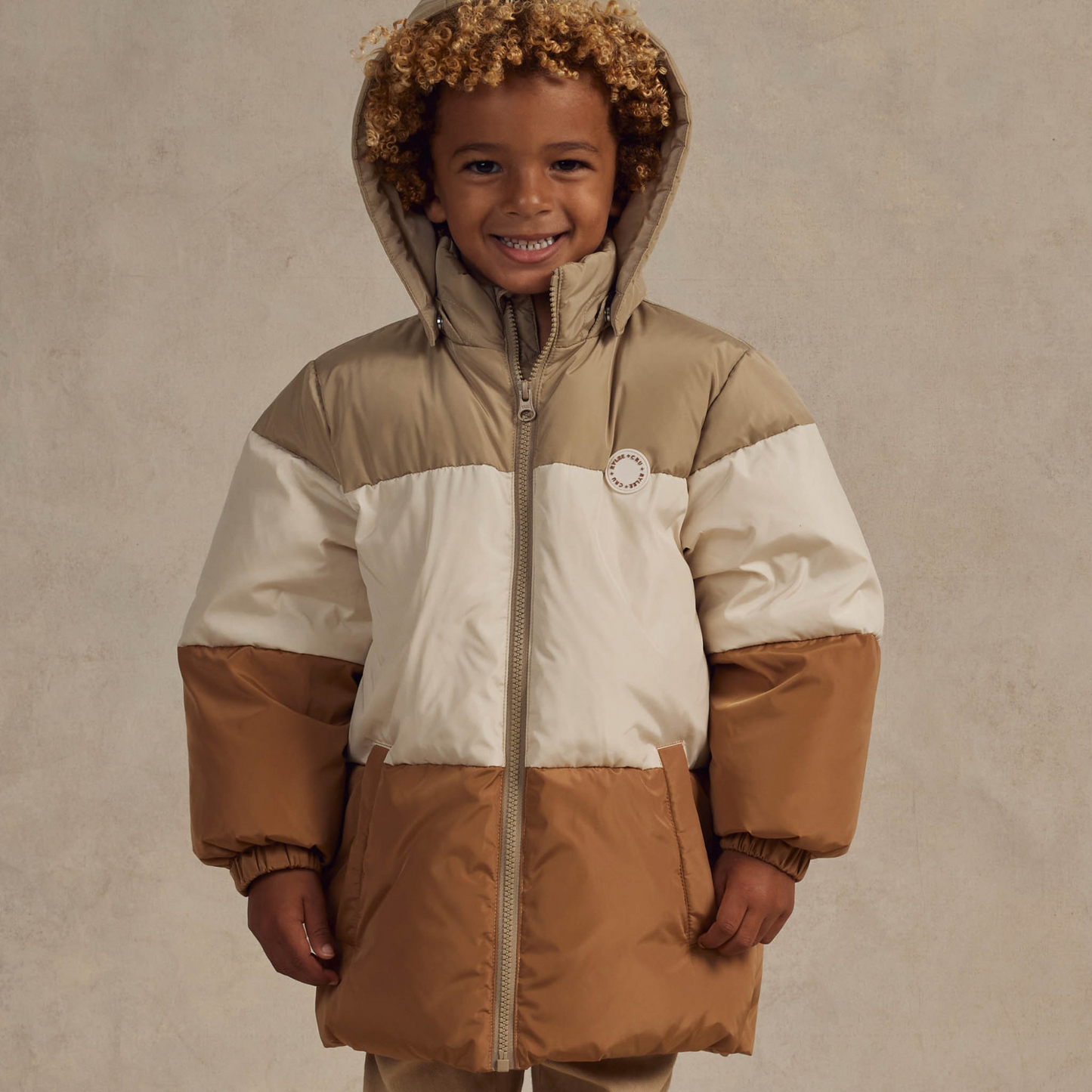 Rylee & Cru Puffer Jacket, Color Block