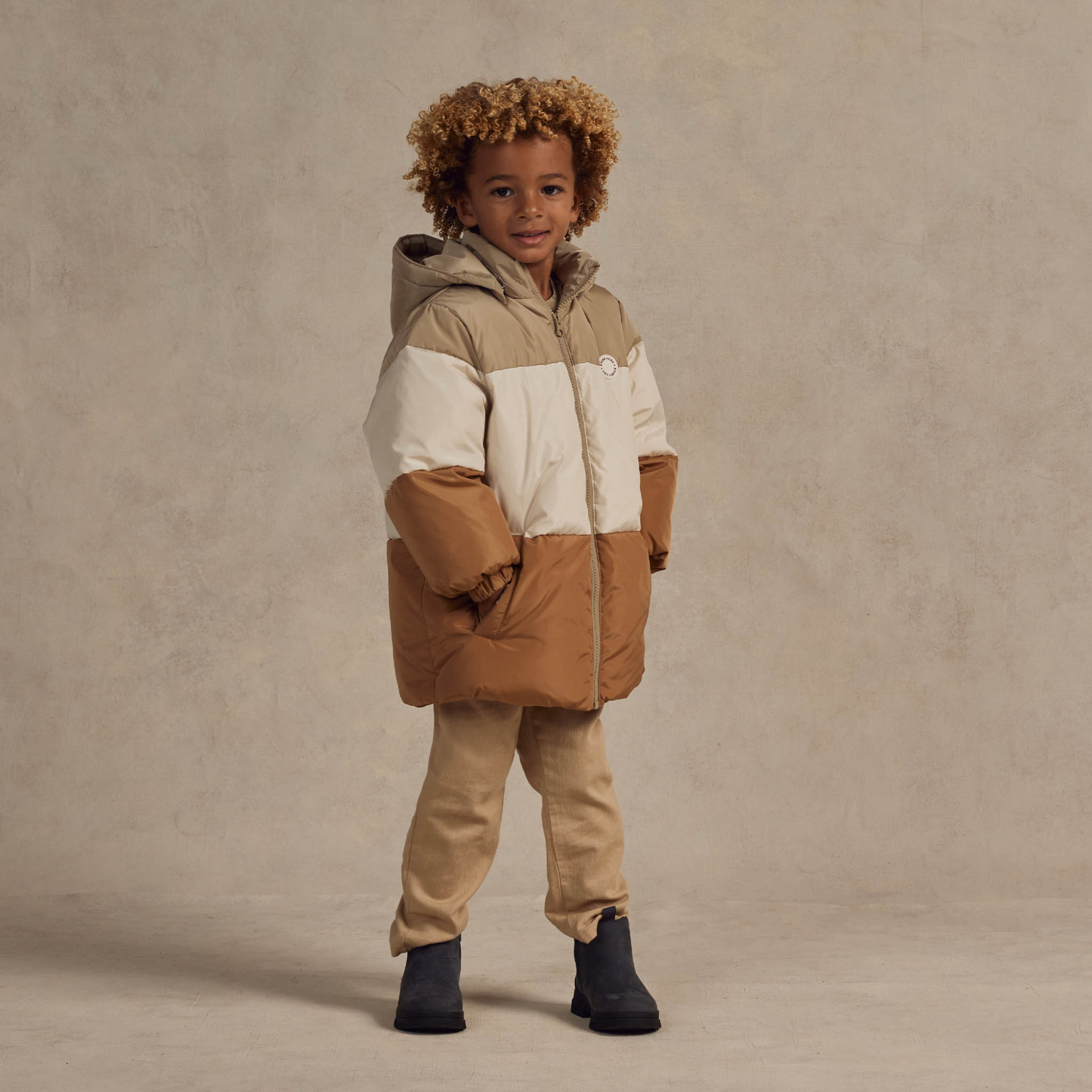 Rylee & Cru Puffer Jacket, Color Block