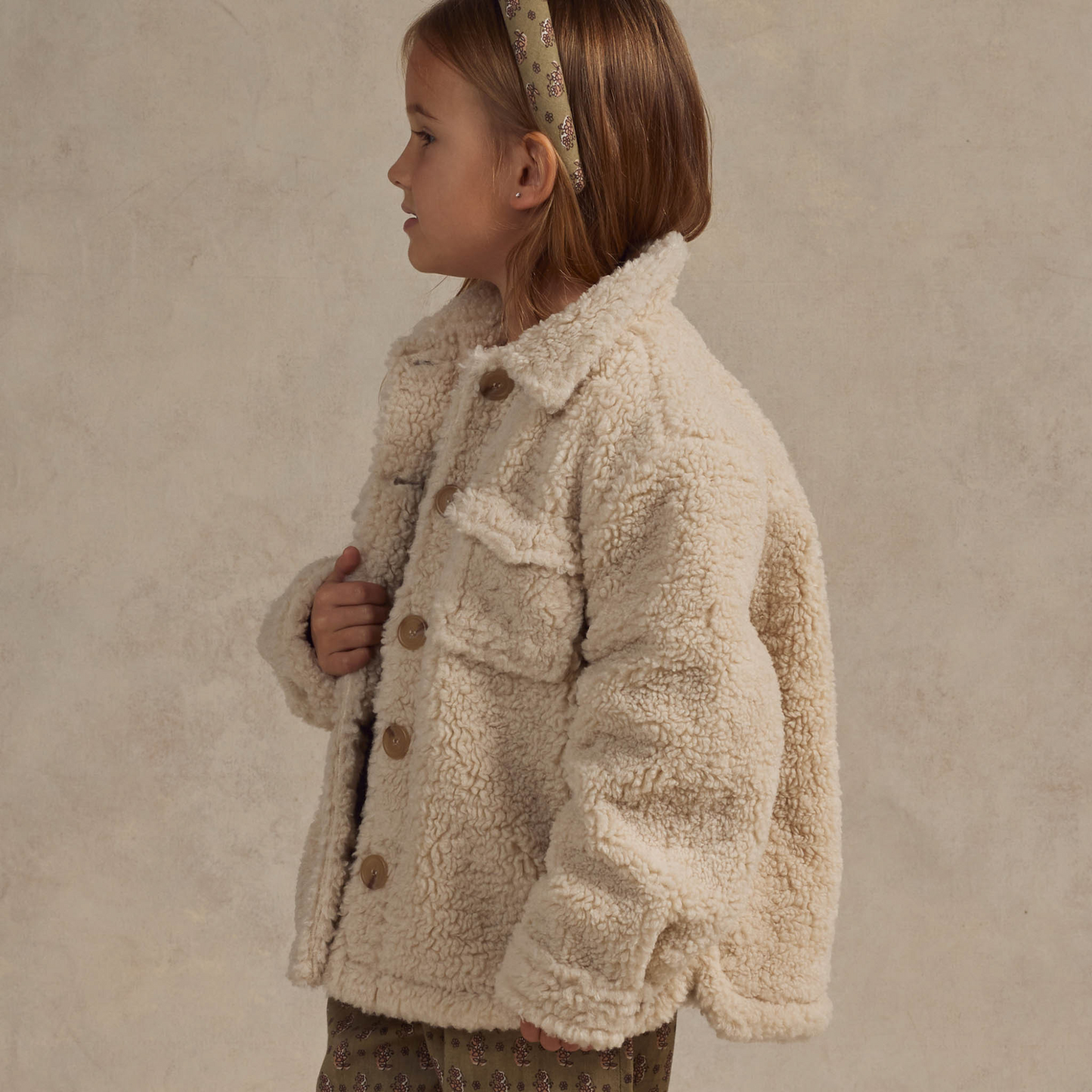 Rylee & Cru Shearling Chore Coat, Natural