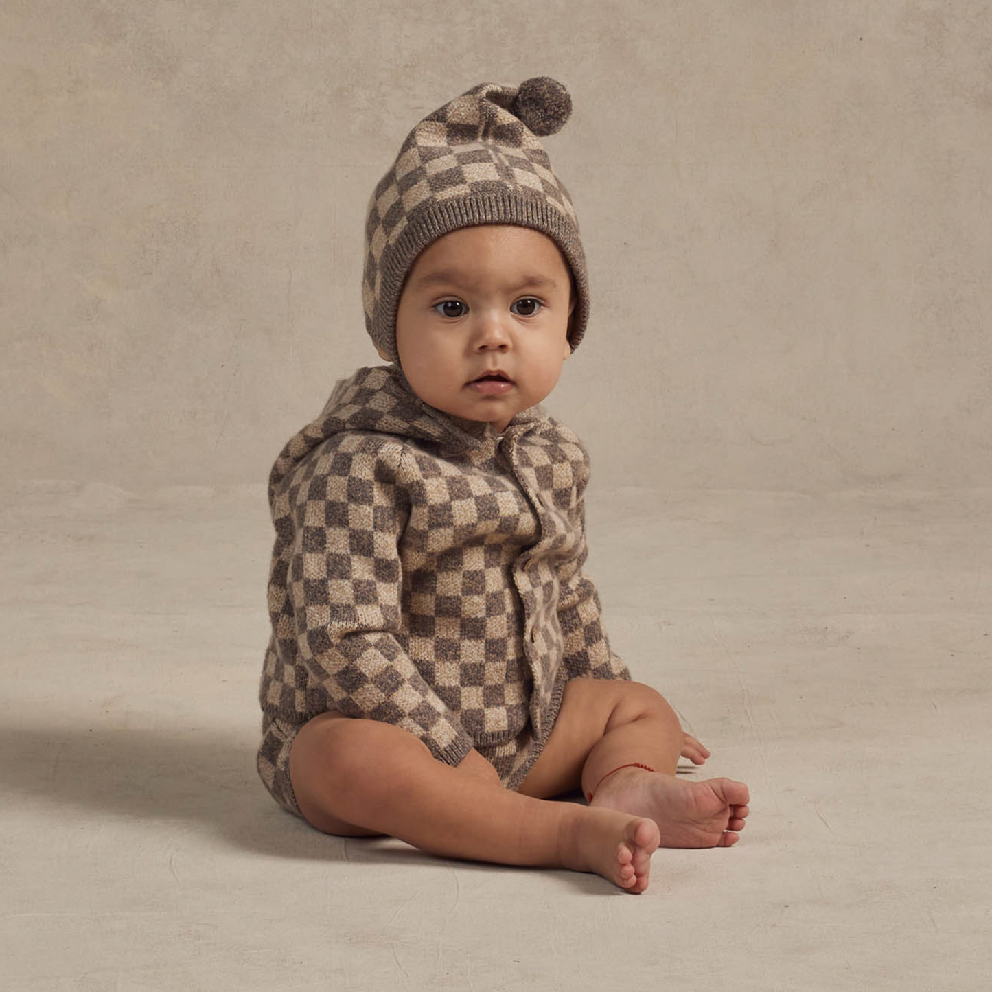 Rylee & Cru Tassle Cardigan, Heathered Check