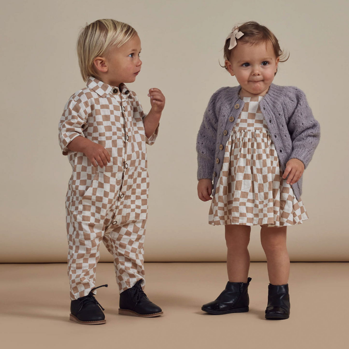 Rylee & Cru Rhett Jumpsuit, Sand Check