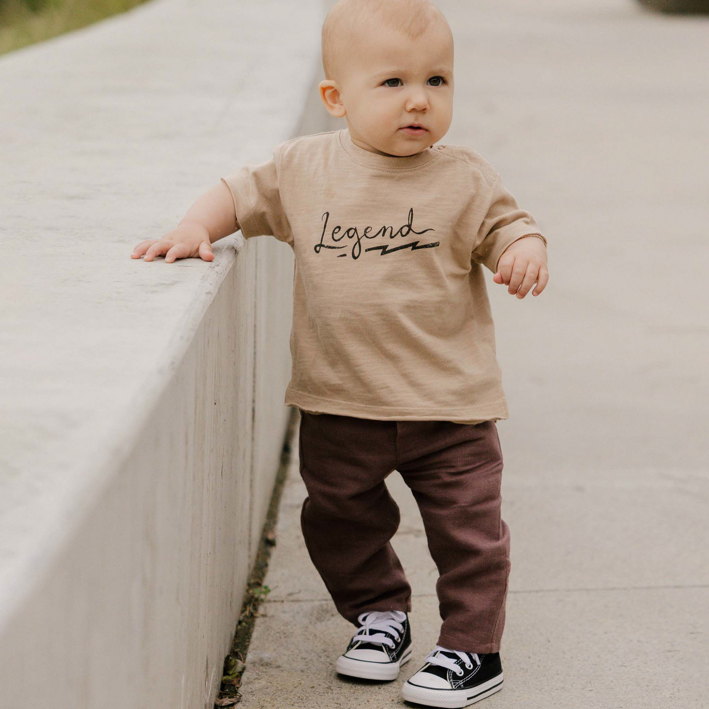 Rylee & Cru Raw Edge Tee, Legend