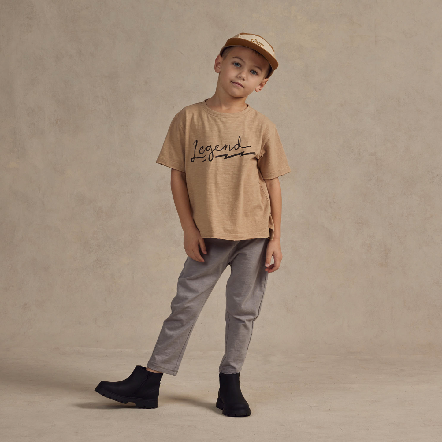 Rylee & Cru Raw Edge Tee, Legend