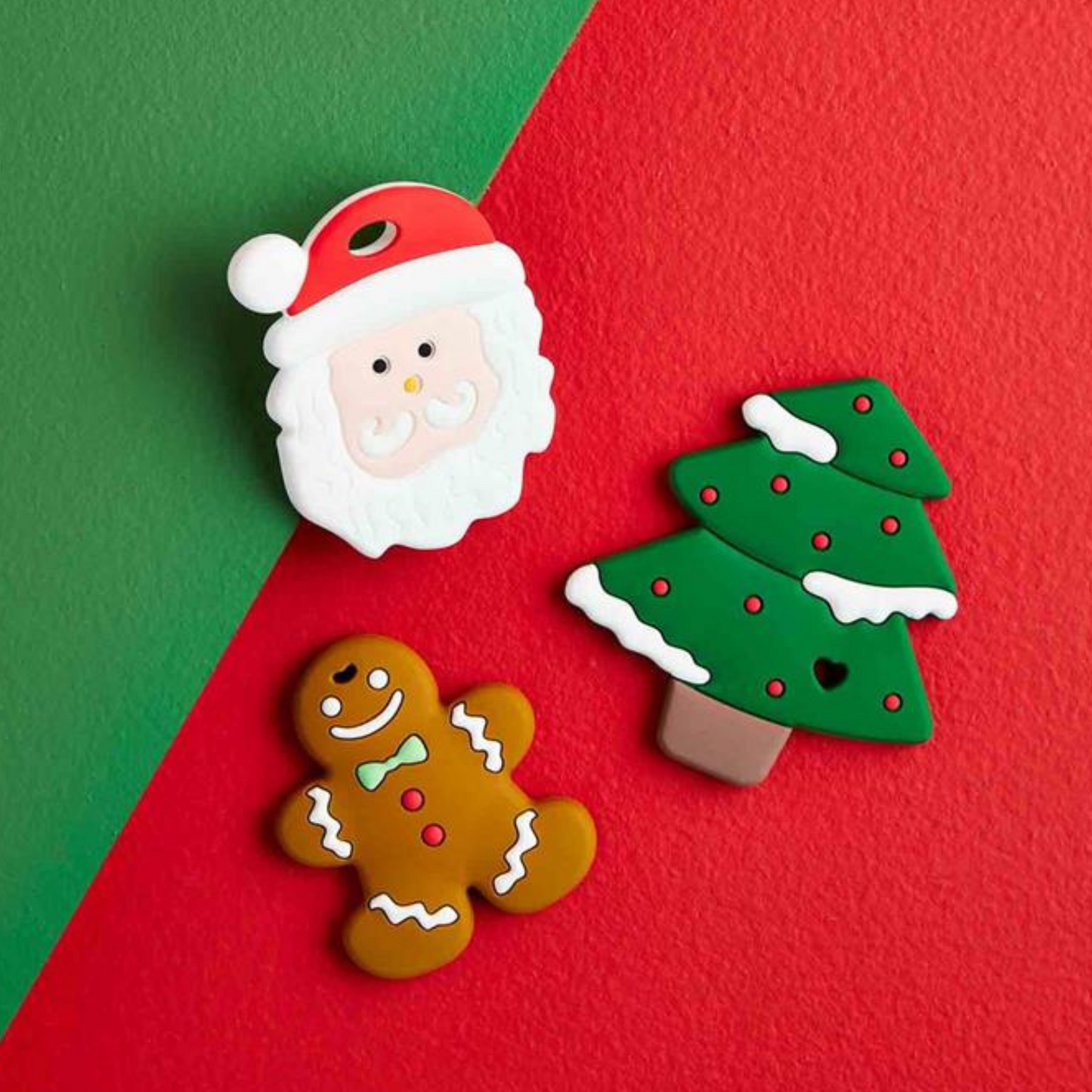 Holiday Silicone Teether, Santa