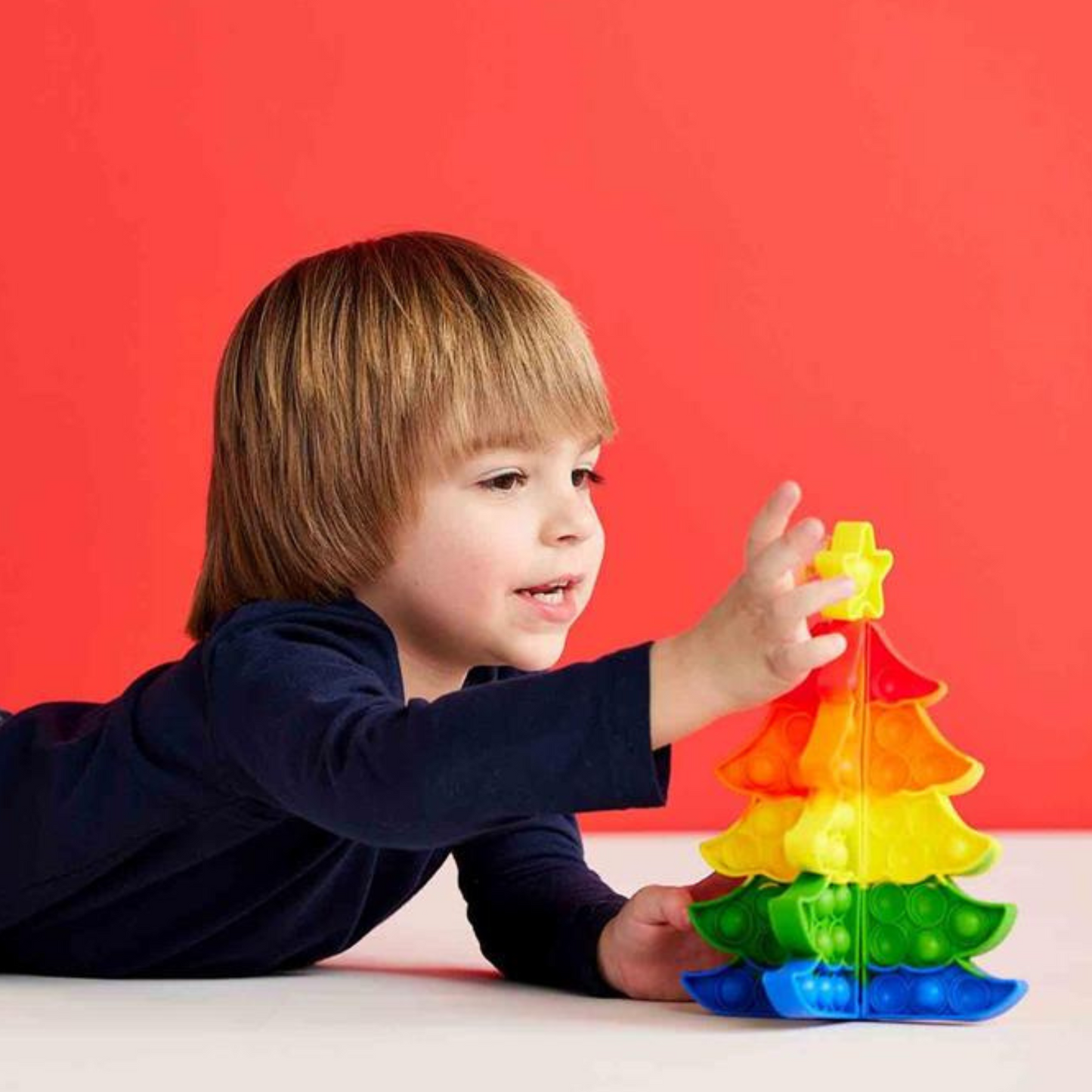 Christmas Tree Silicone Fidget Popper, Multi
