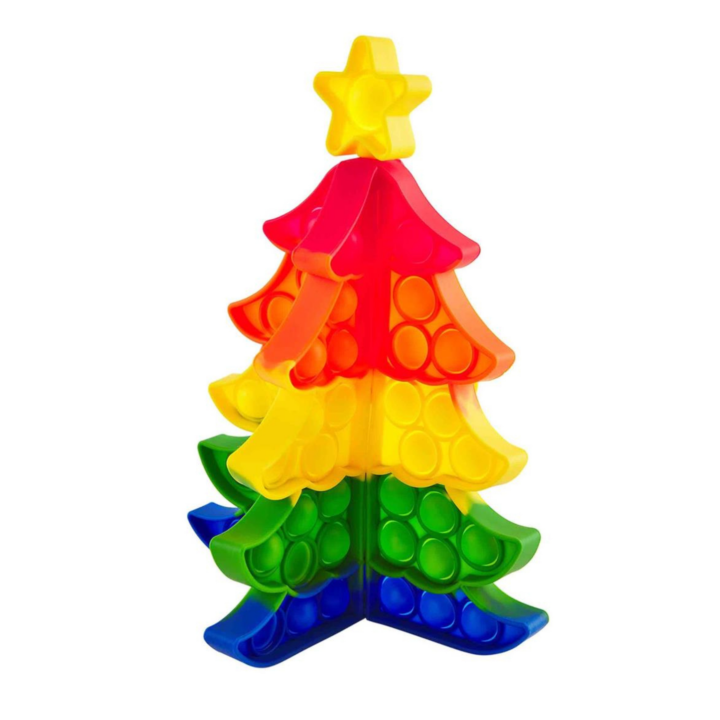 Christmas Tree Silicone Fidget Popper, Multi