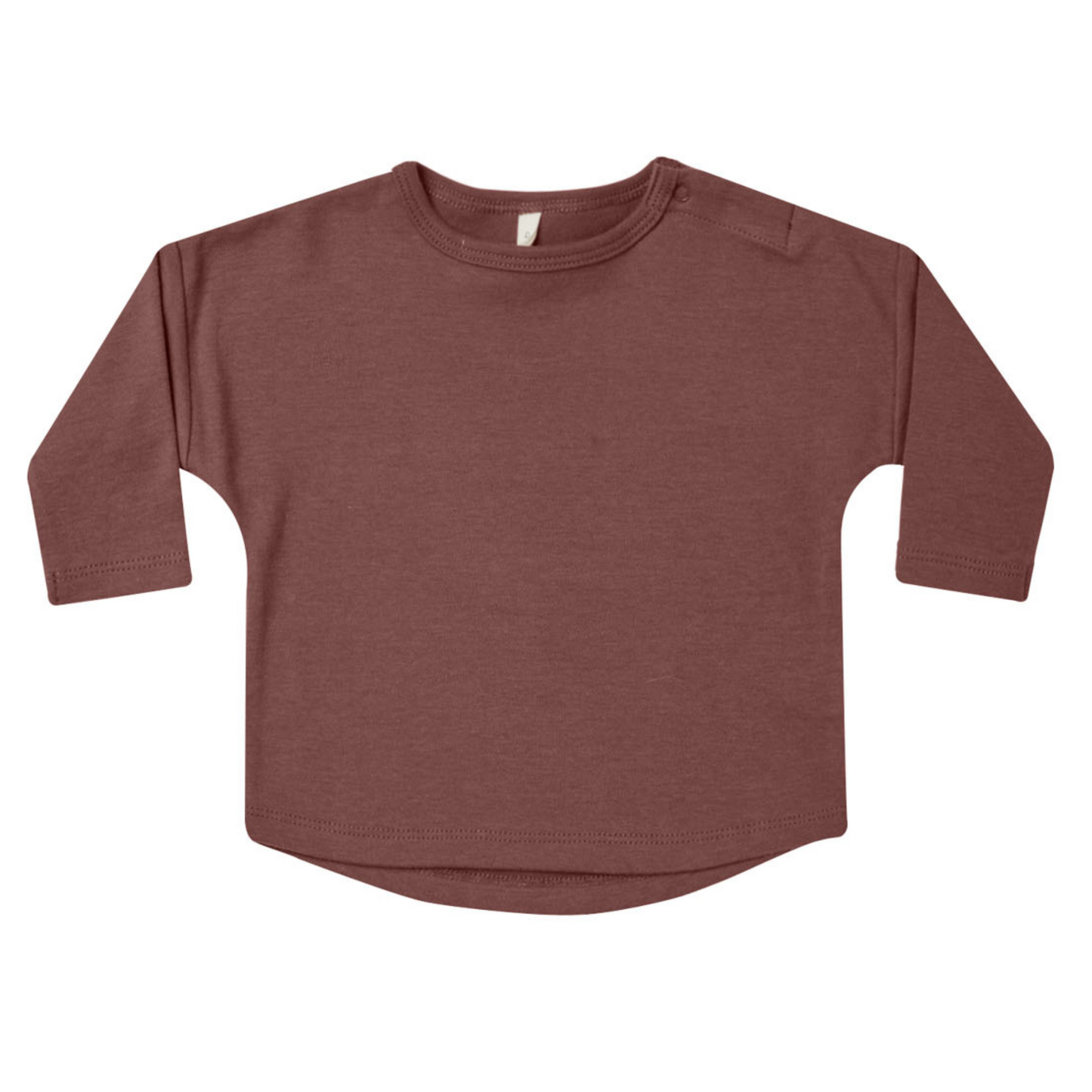 Organic Long Sleeve Tee, Plum