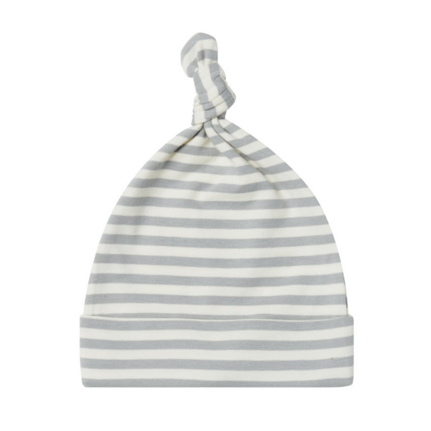 Knotted Hat, Dusty Blue Stripe