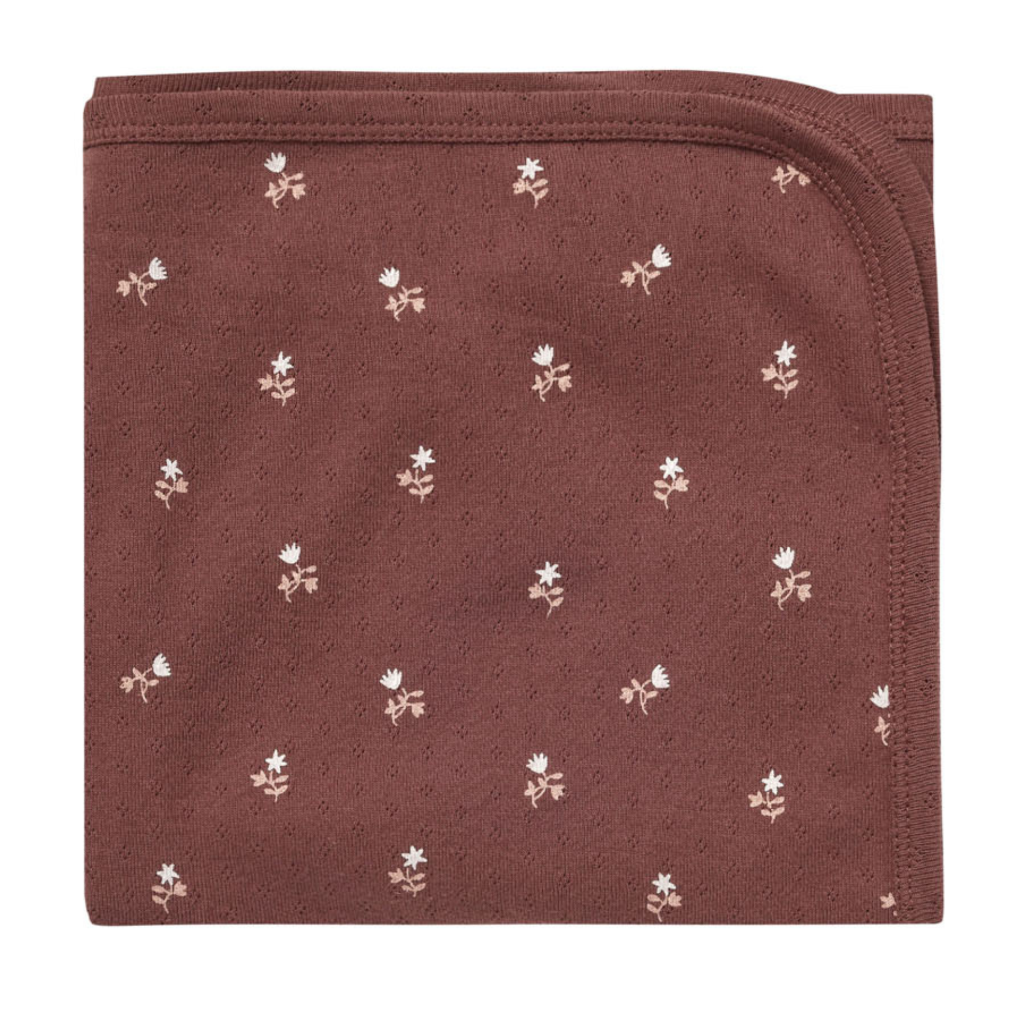 Quincy Mae Pointelle Baby Blanket, Plum Fleur