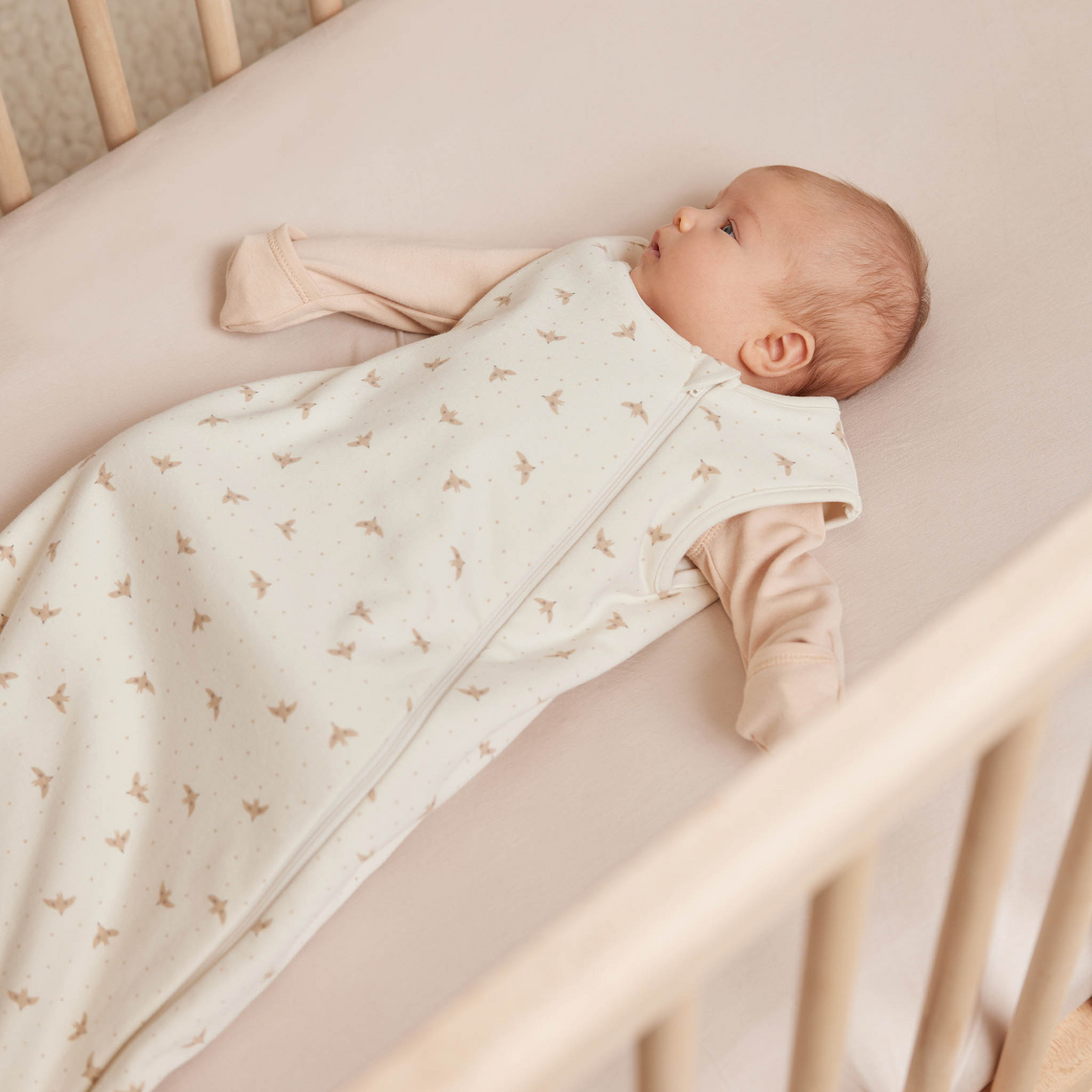 Organic Jersey Sleeping Bag, Doves