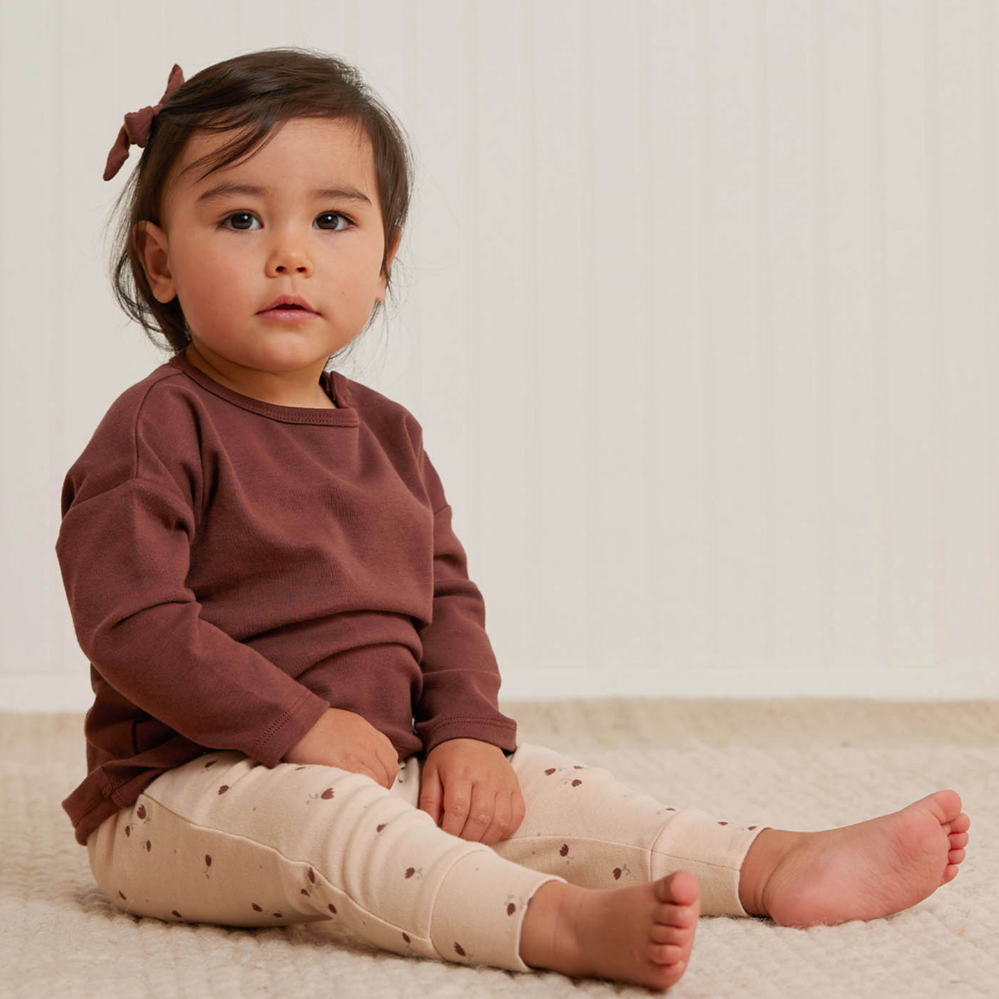 Organic Long Sleeve Tee, Plum