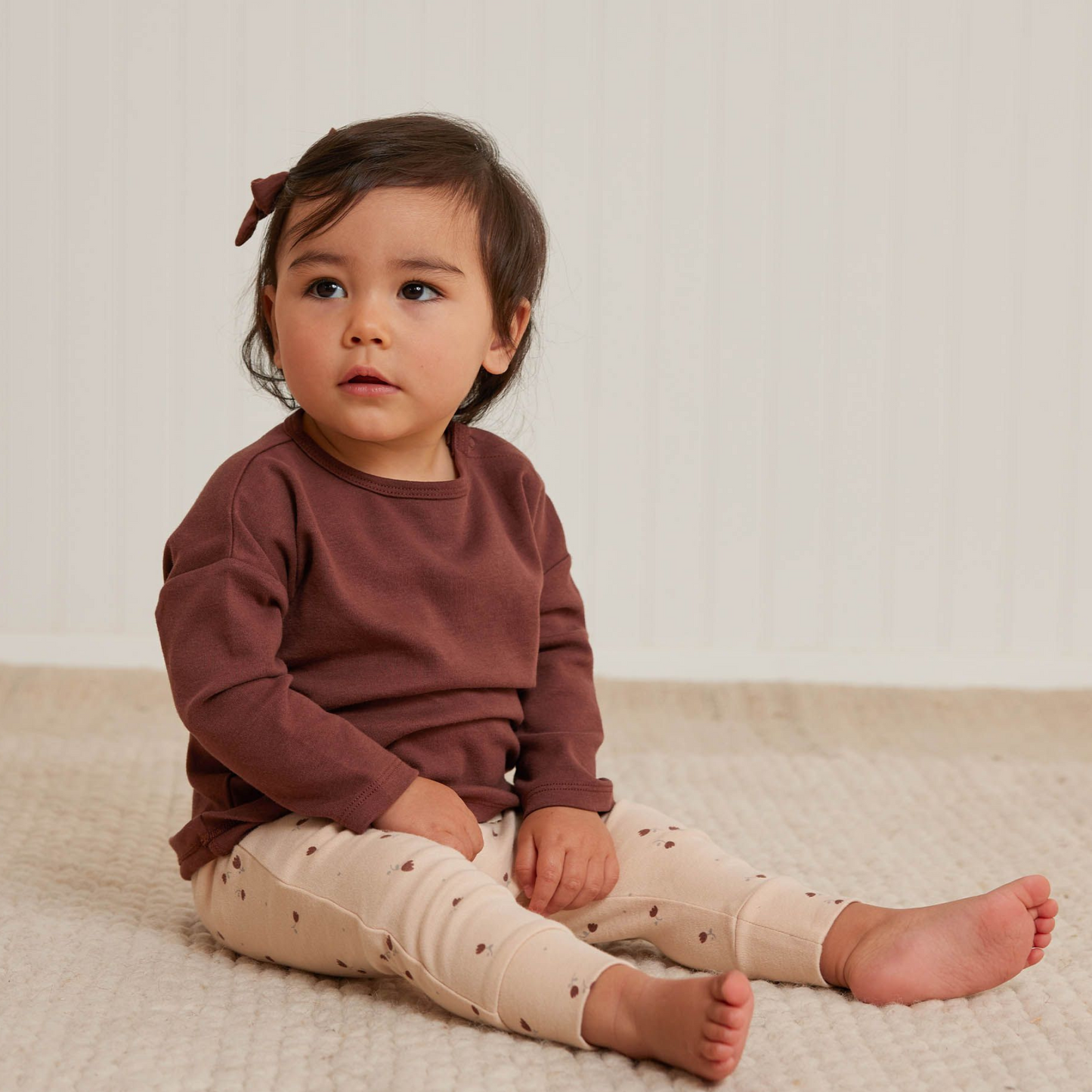 Organic Long Sleeve Tee, Plum