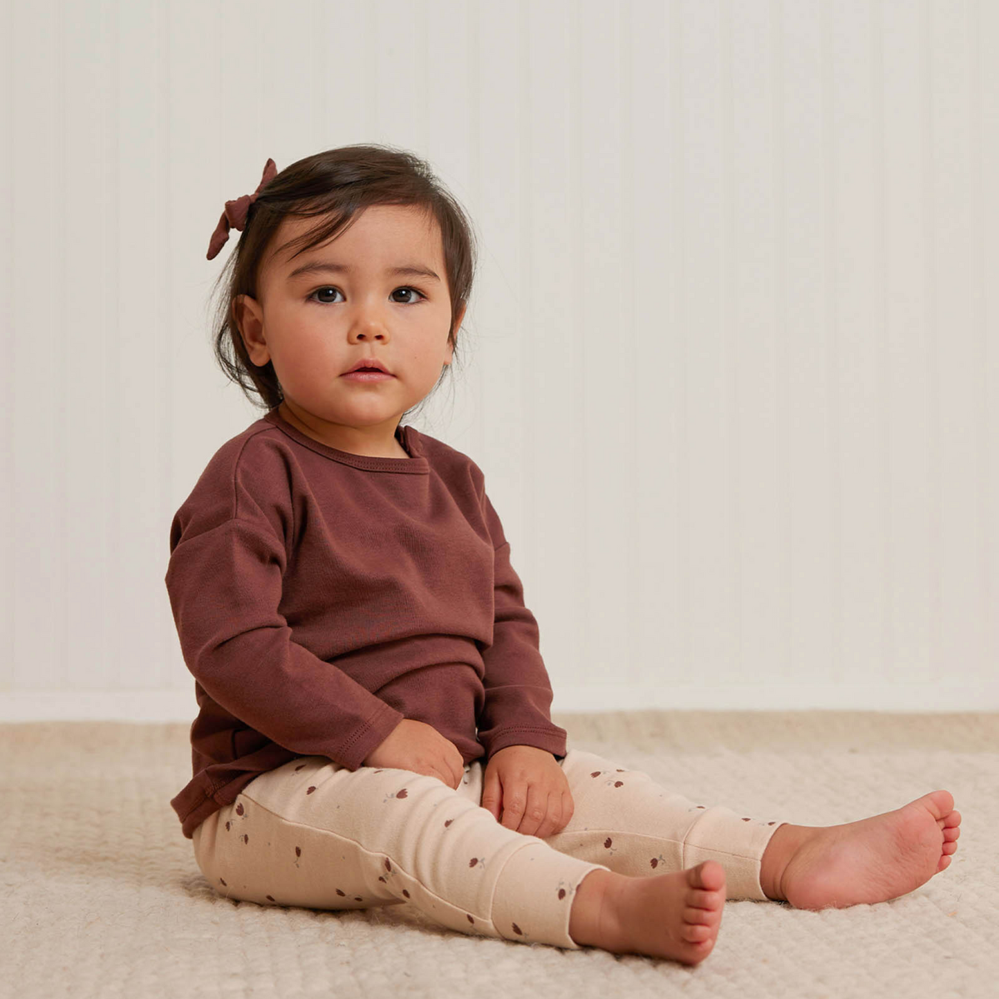 Organic Long Sleeve Tee, Plum