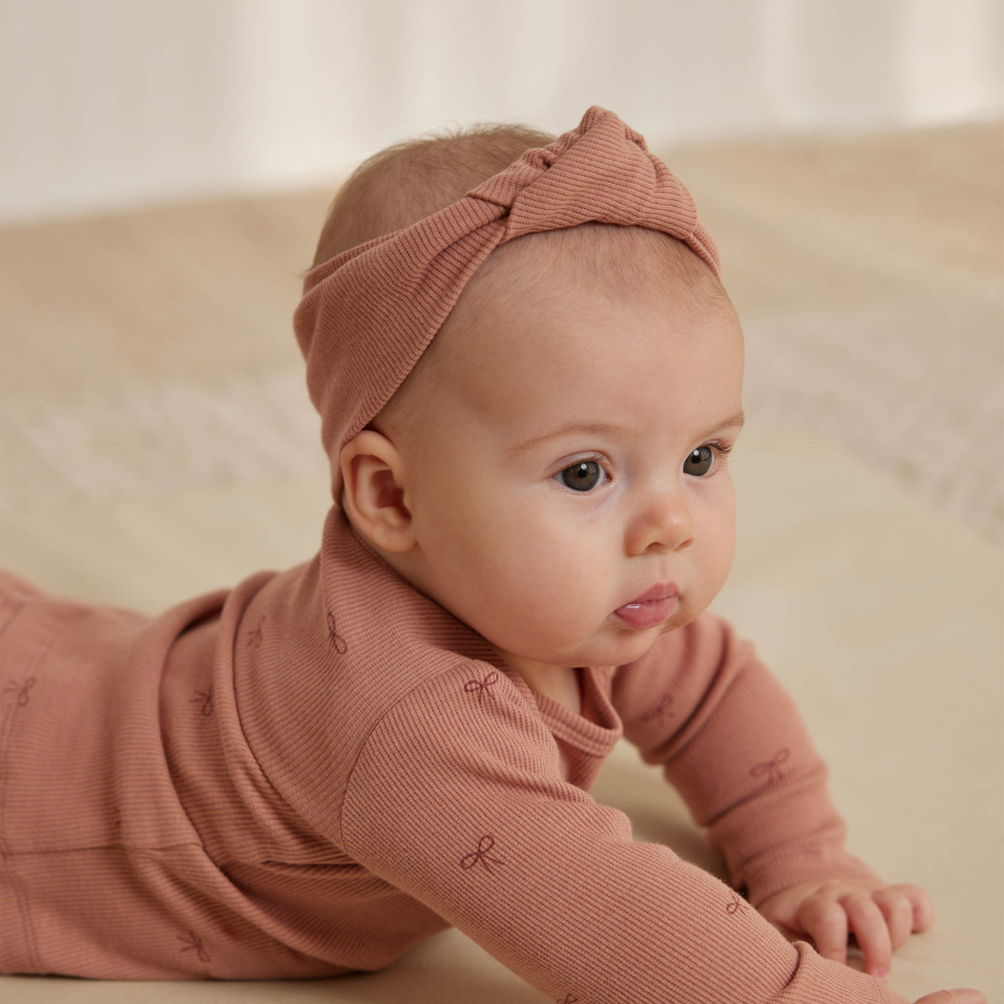 Knotted Headband, Rose