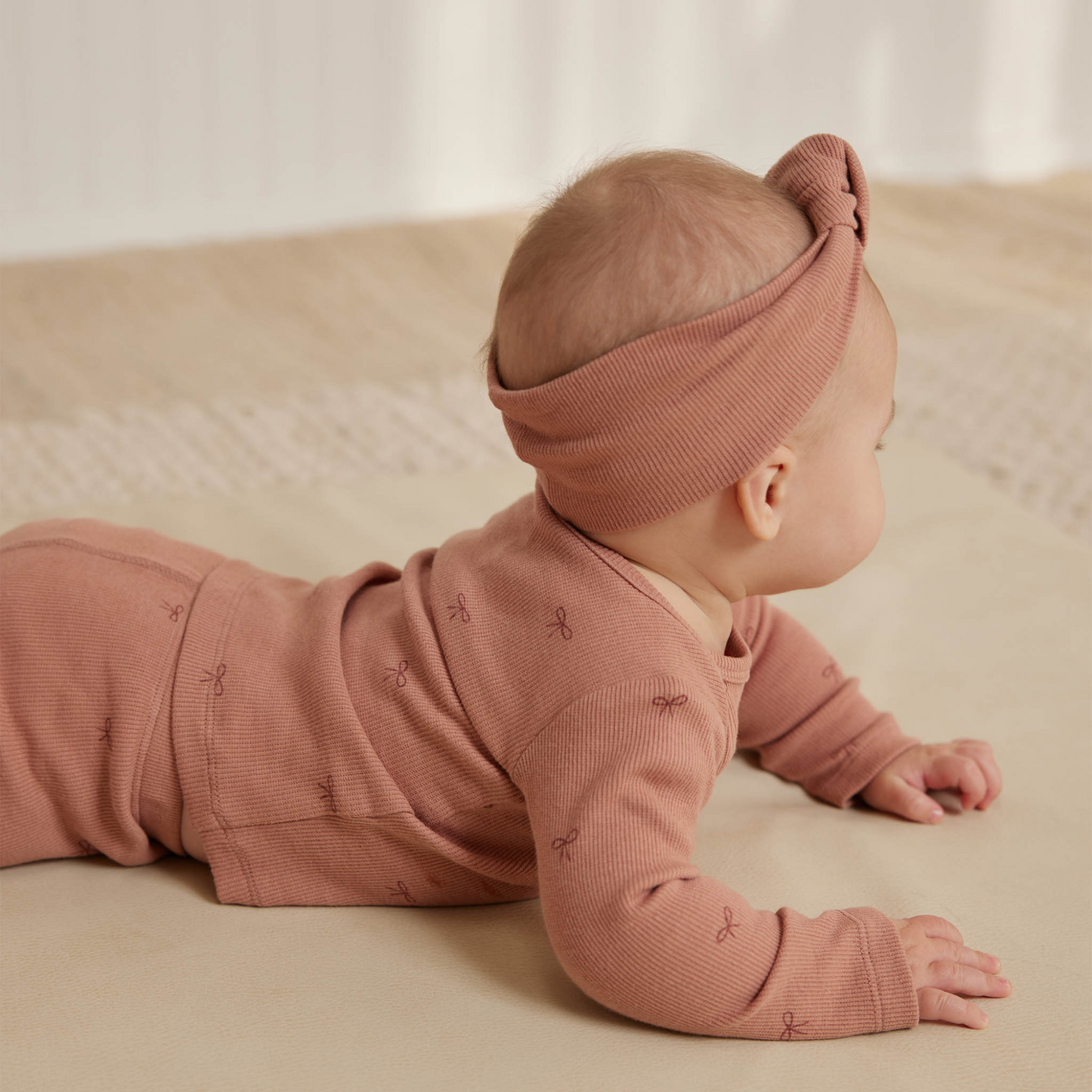 Knotted Headband, Rose