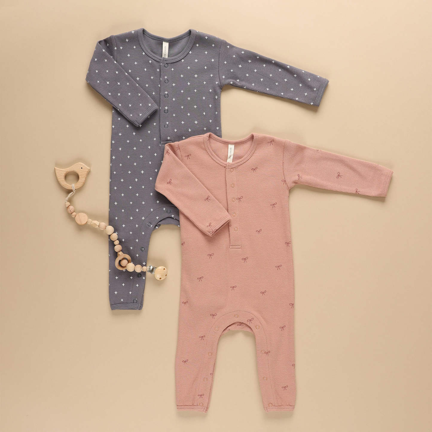 Ribbed Baby Jumpsuit, Criss Cross Navy