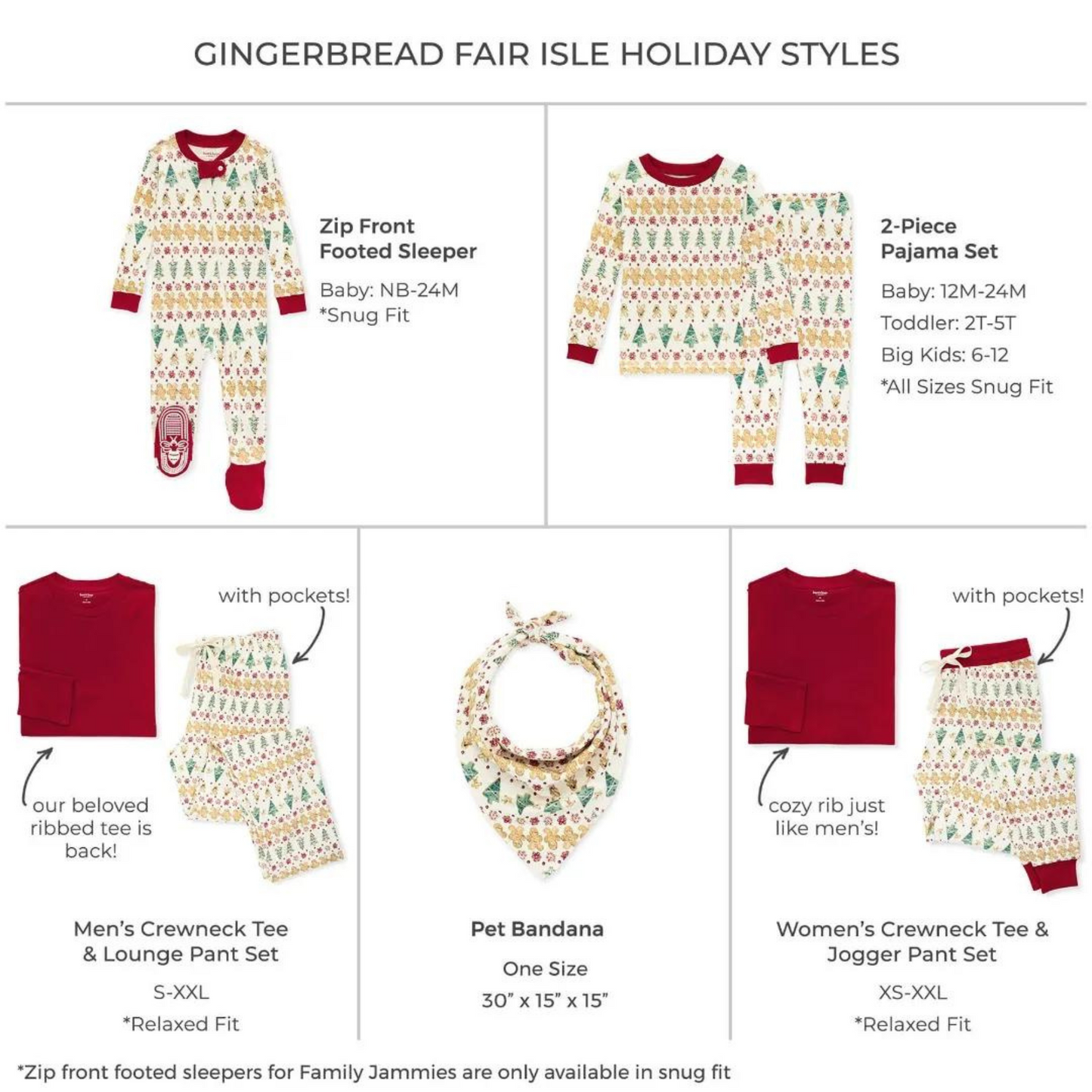 Pet Bandana, Gingerbread Fair Isle