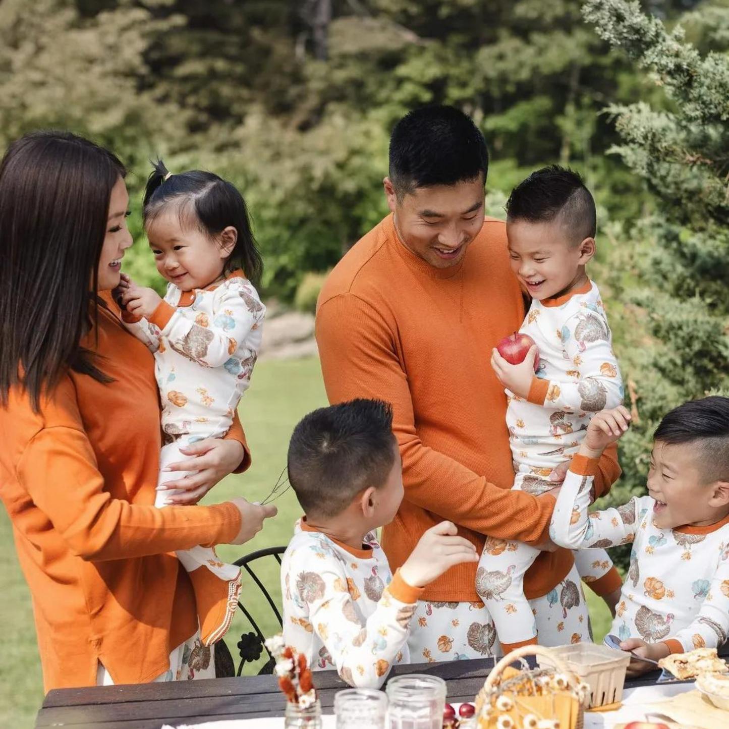 Organic 2-Piece Pajama Set, Turkey Time